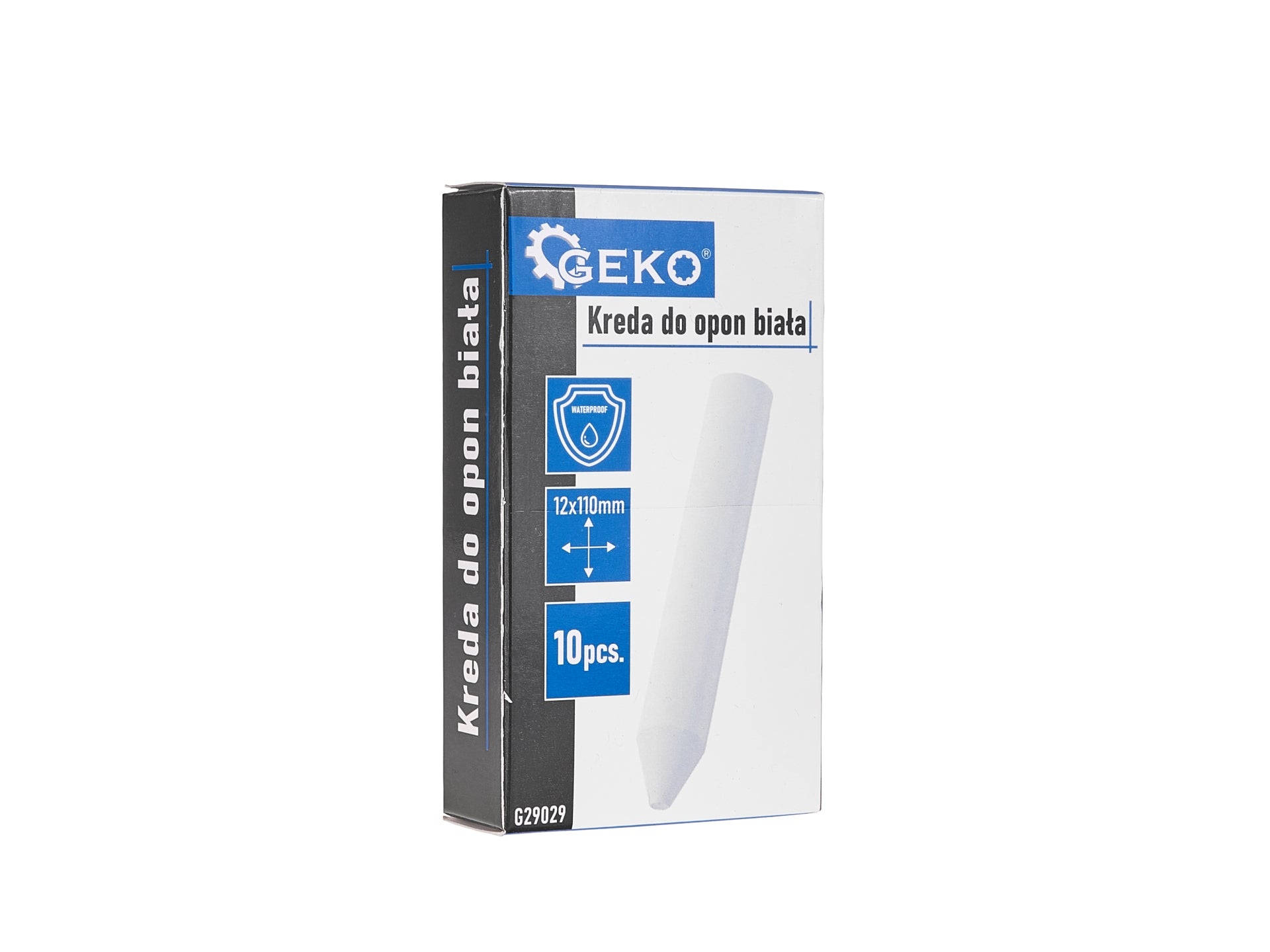 Set de 10 crete albe pentru marcat anvelope 12x110mm