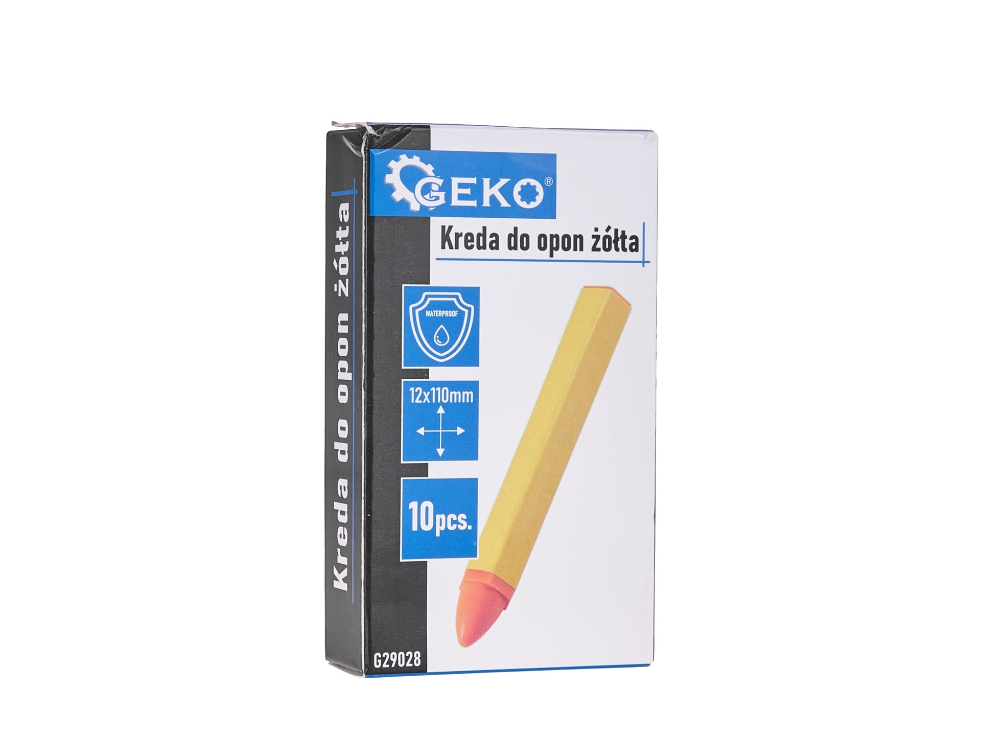 Set de 10 crete galbene pentru marcat anvelope 12x110mm