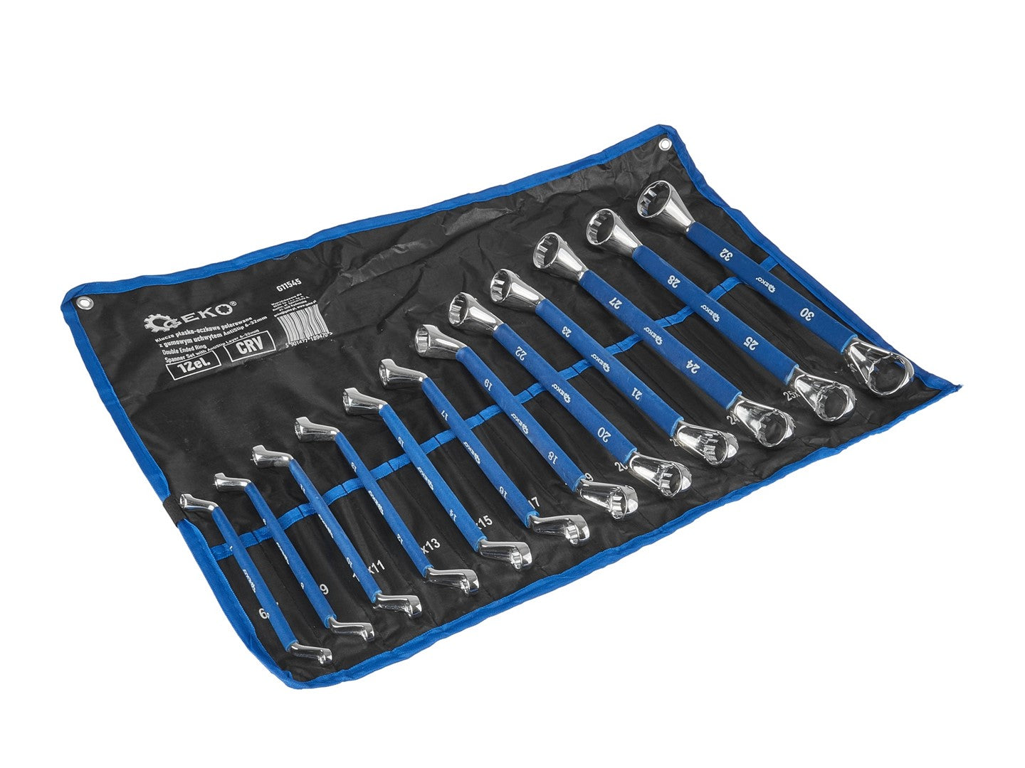 Set de 12 chei inelare cotite cu prindere maner cauciucat anti-alunecare antislip 6-32mm