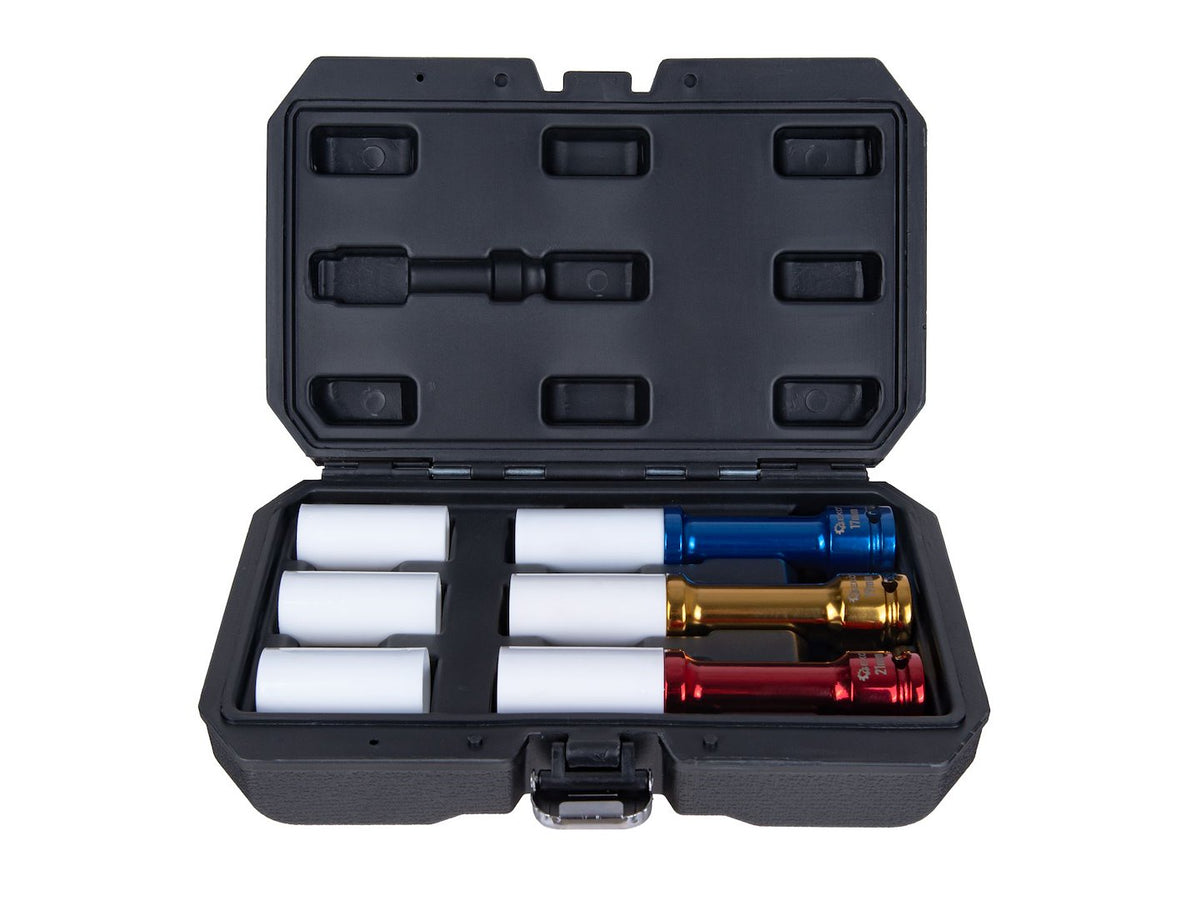 Set de 3 chei tubulare lungi cu protectie pentru jante din aliaj 17-19-21mm 1/2 - GEKO