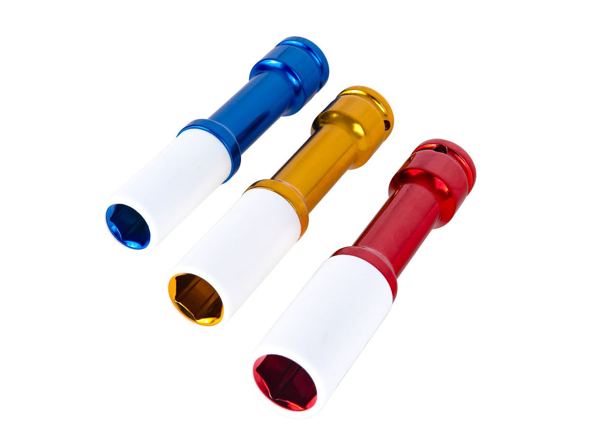 Set de 3 chei tubulare lungi cu protectie pentru jante din aliaj 17-19-21mm 1/2 - GEKO