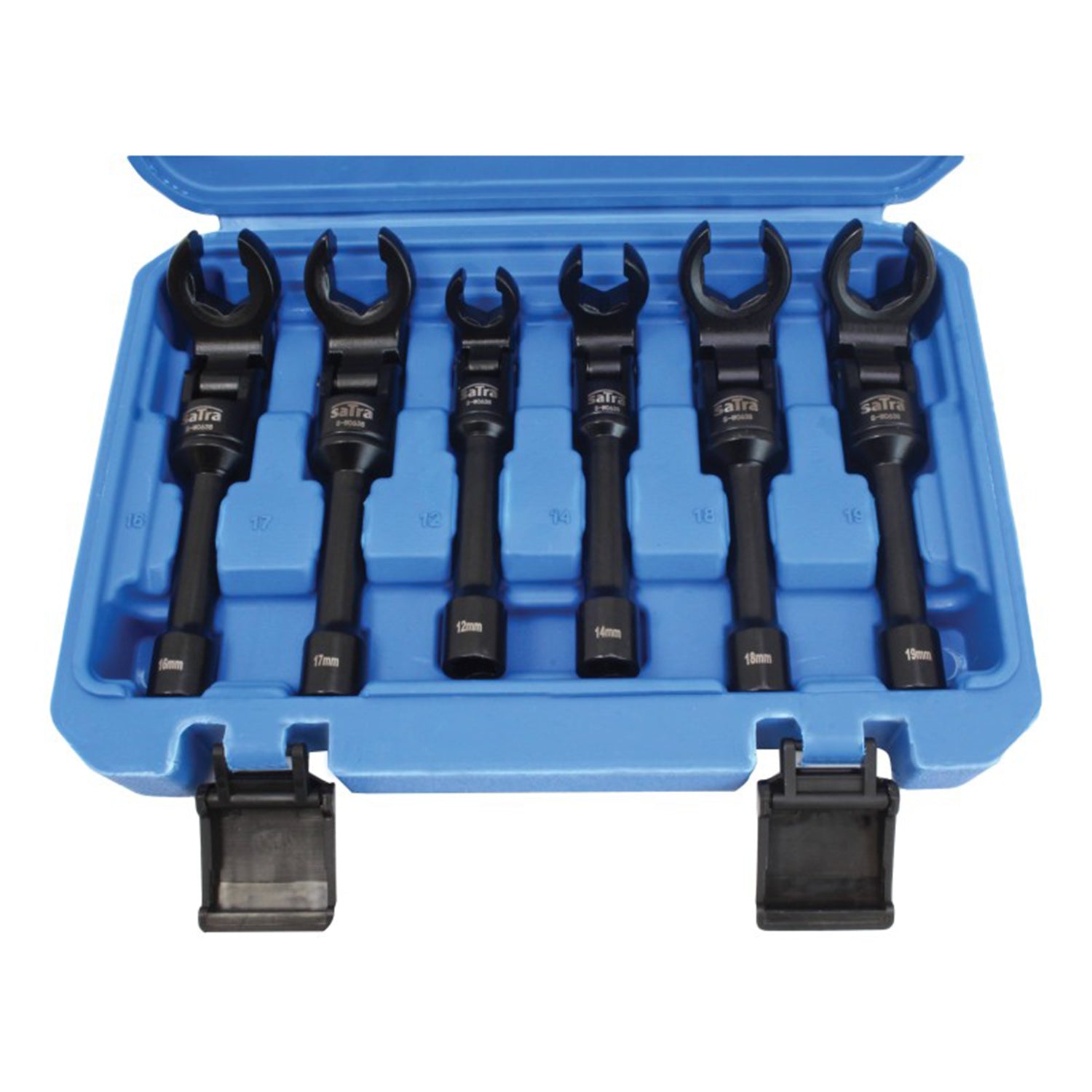 Set de 6 chei tubulare 3/8 cu articulatie pentru conducte 12-19mm