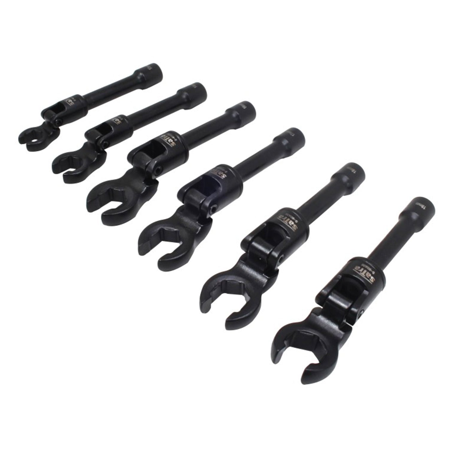 Set de 6 chei tubulare 3/8 cu articulatie pentru conducte 12-19mm