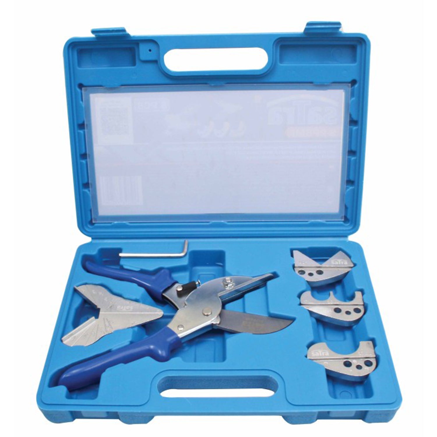 Set foarfeca multifunctionala pentru taiere in unghi garnituri, cauciuc, tevi PVC 6 piese