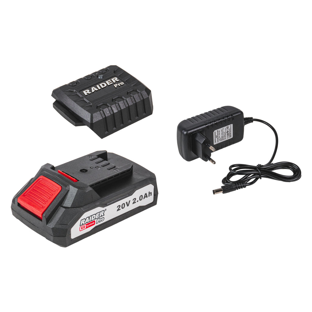 Set incarcator si acumulator 20V 2.0ah RAIDER