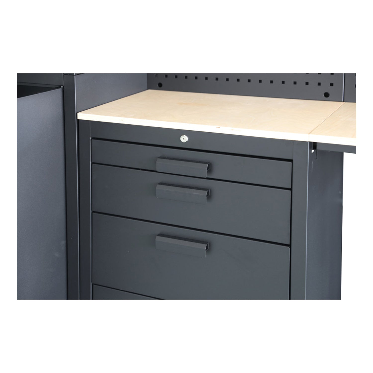 Set mobilier modular metalic premium pentru atelier 8 piese negru mat