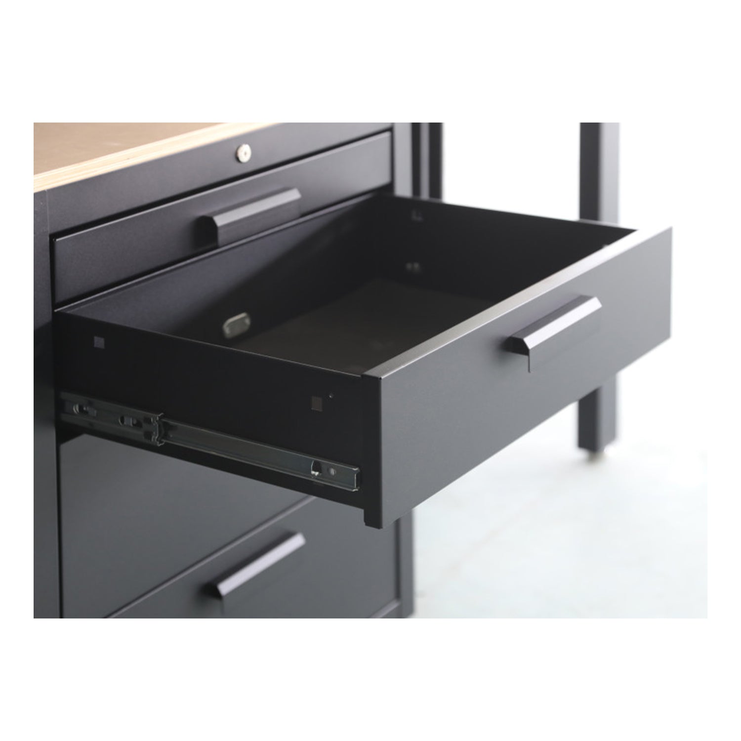 Set mobilier modular metalic premium pentru atelier 8 piese negru mat