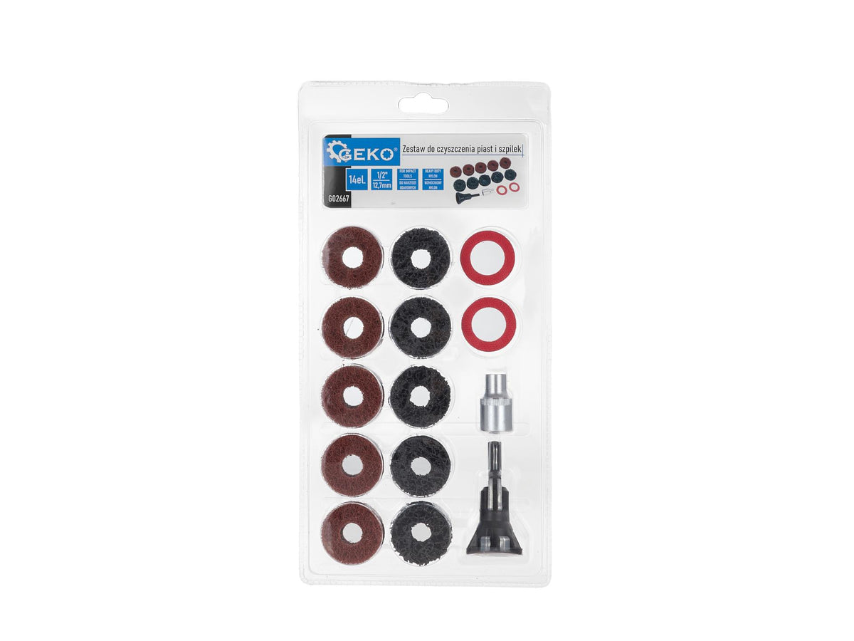 Set pentru curatat butuc prezoane auto set disc abraziv curatat butuc roata GEKO