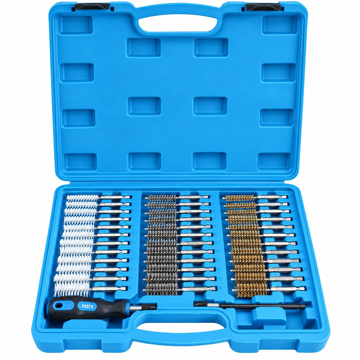 Set perii curatare canale locas injectoare 38 piese