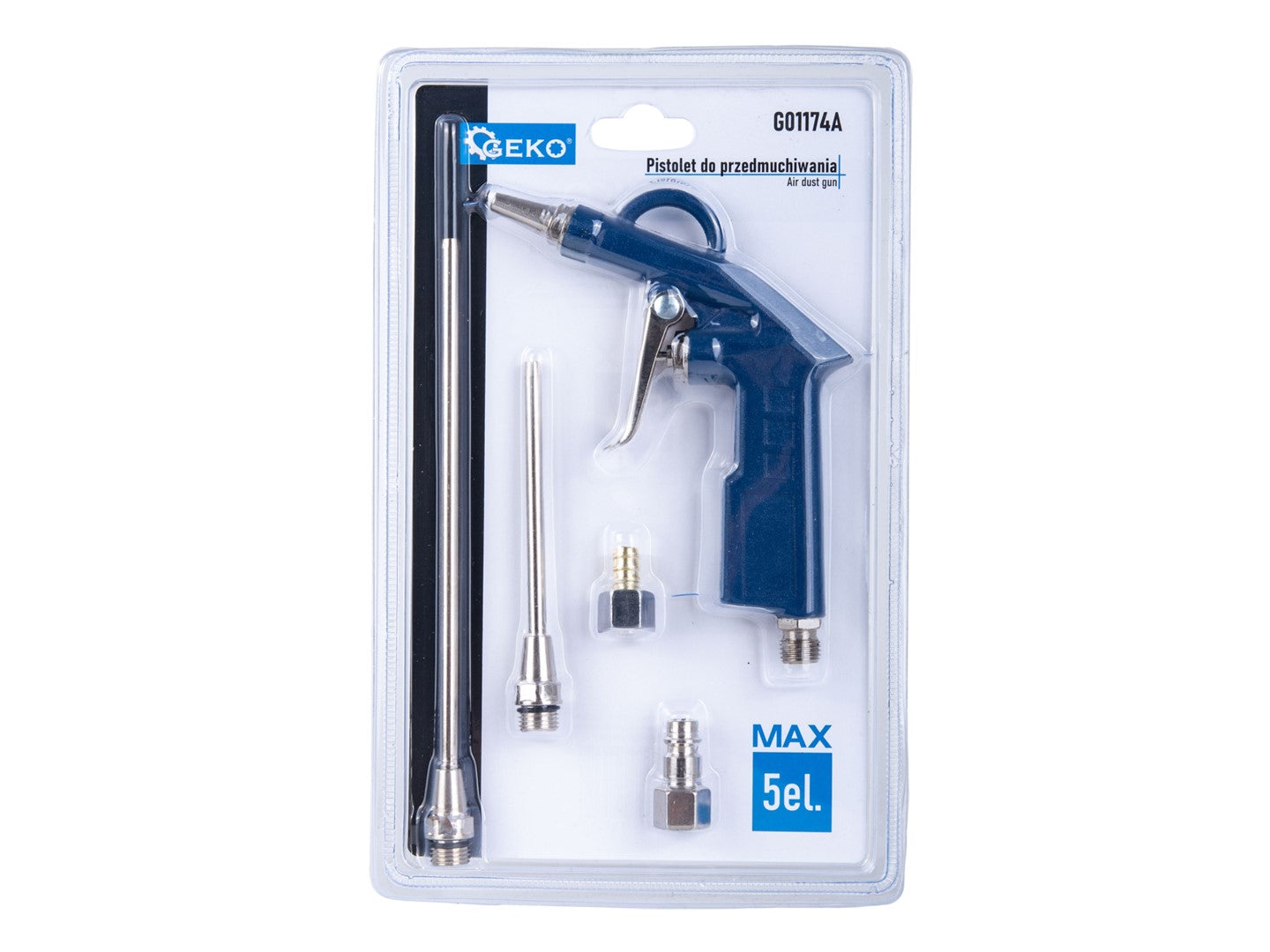 Set pistol de suflat aer cu 3 duze GEKO