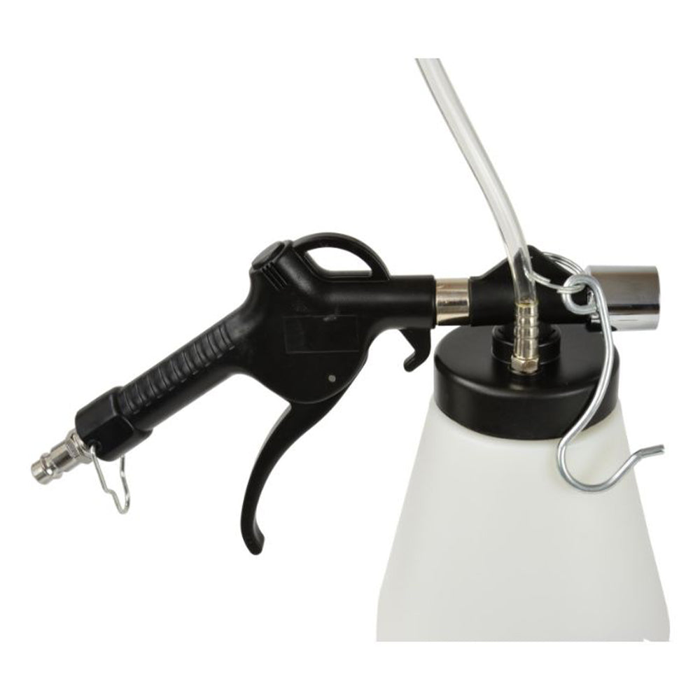 Set pistol pneumatic de aerisit si schimbat lichid, ulei de frana, extractor si reumplere lichid de frana, cu 4 adaptori