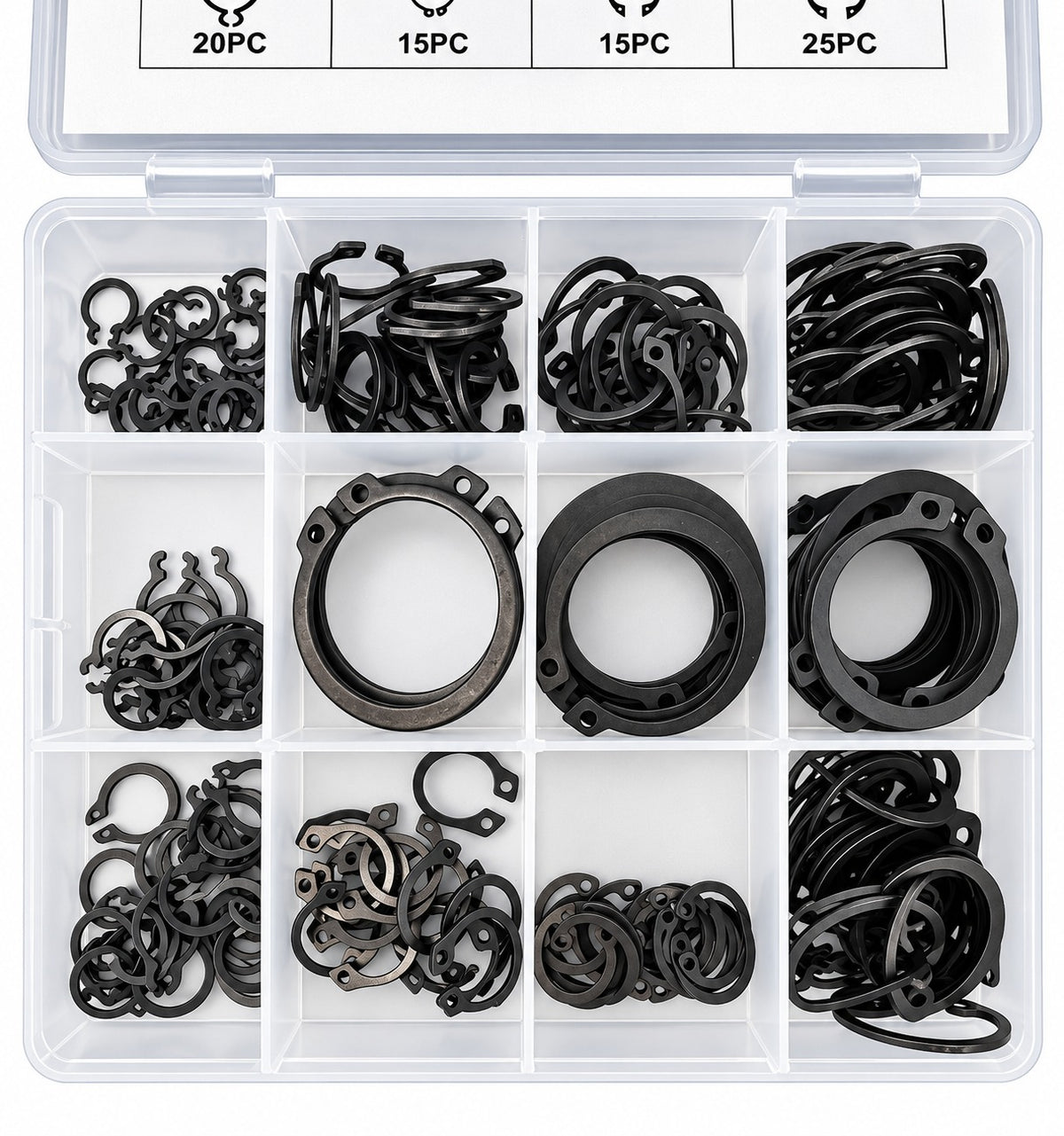 Set sigurante SEEGER exterioare 300 bucati GEBO TOOLS