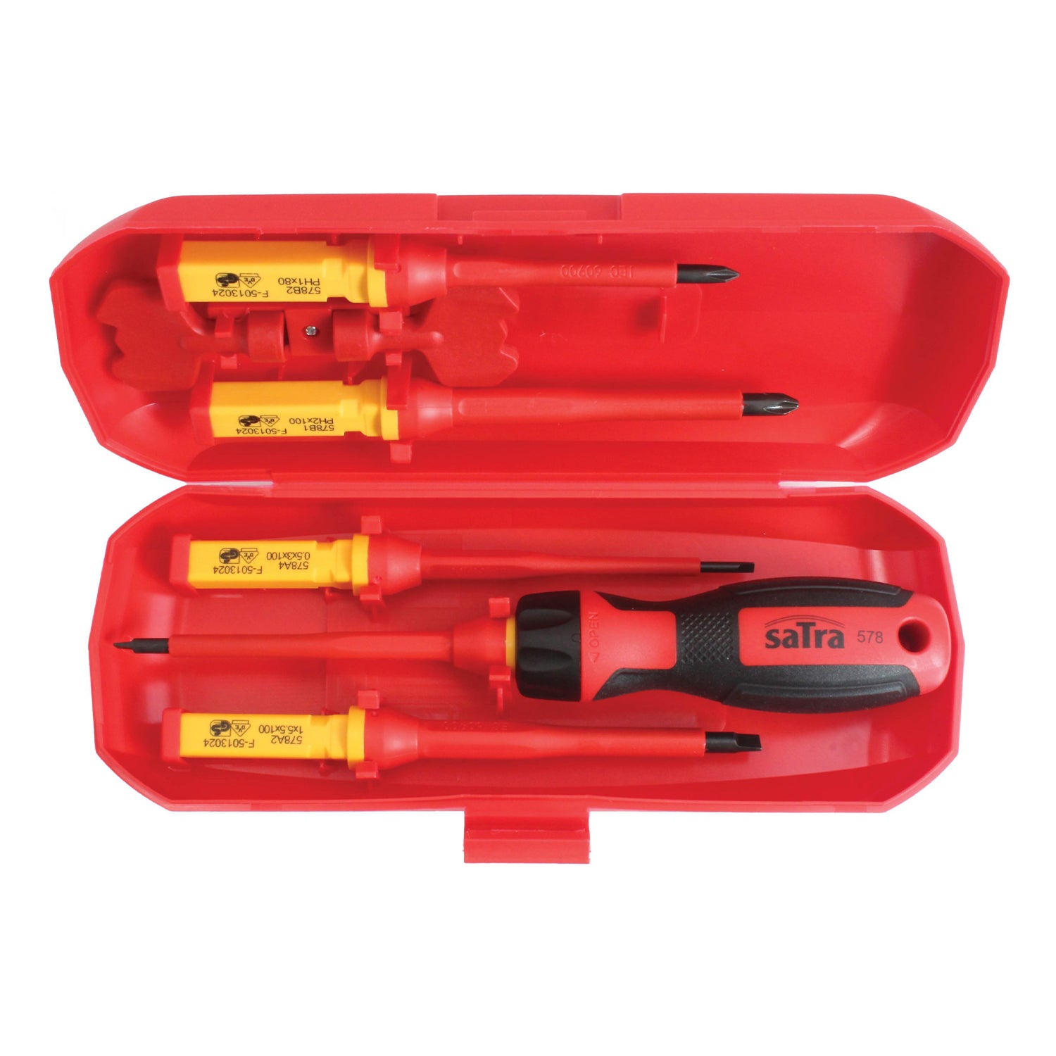 Set surubelnite electricieni VDE cu capete interschimbabile 8 piese