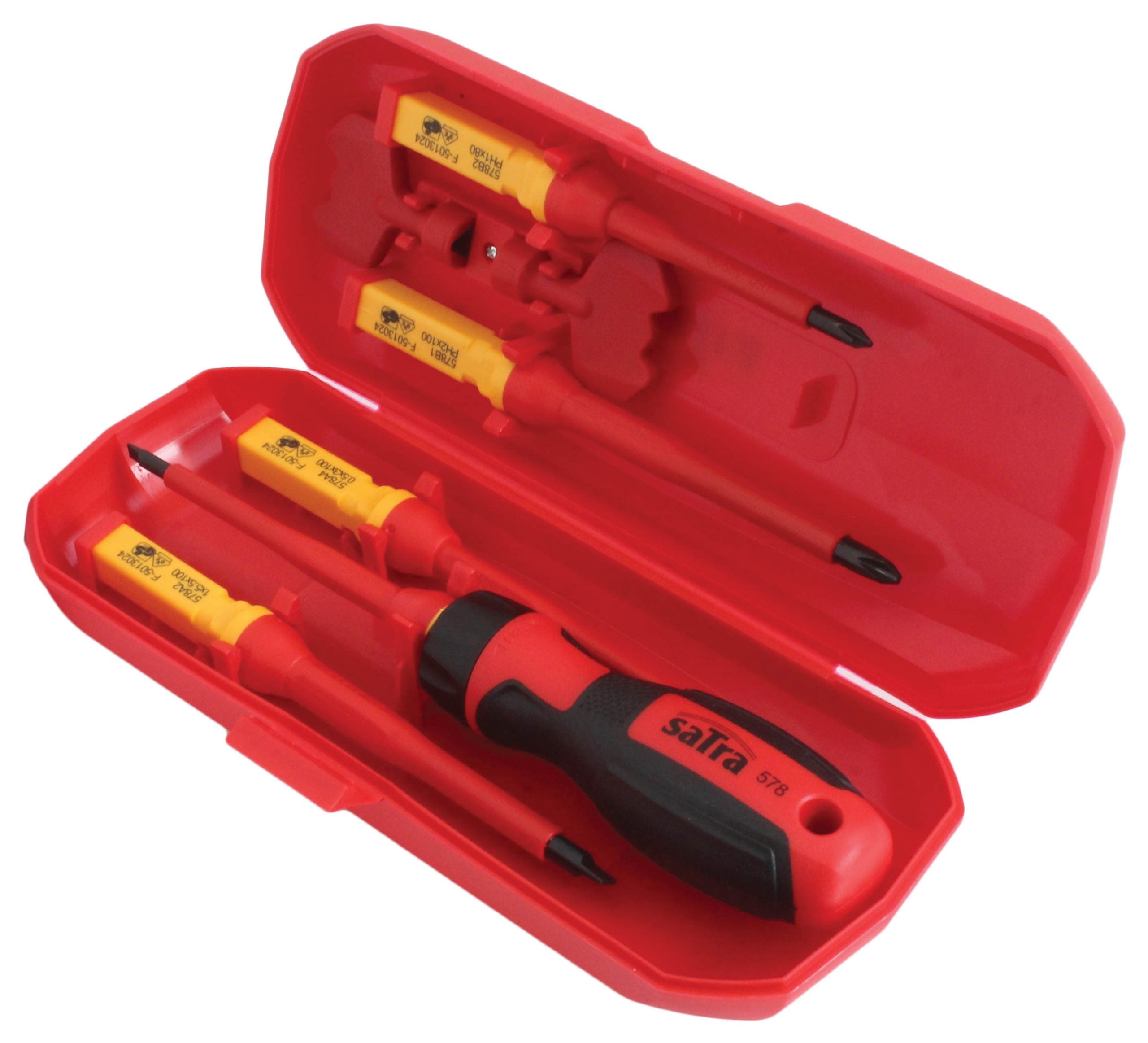 Set surubelnite electricieni VDE cu capete interschimbabile 8 piese