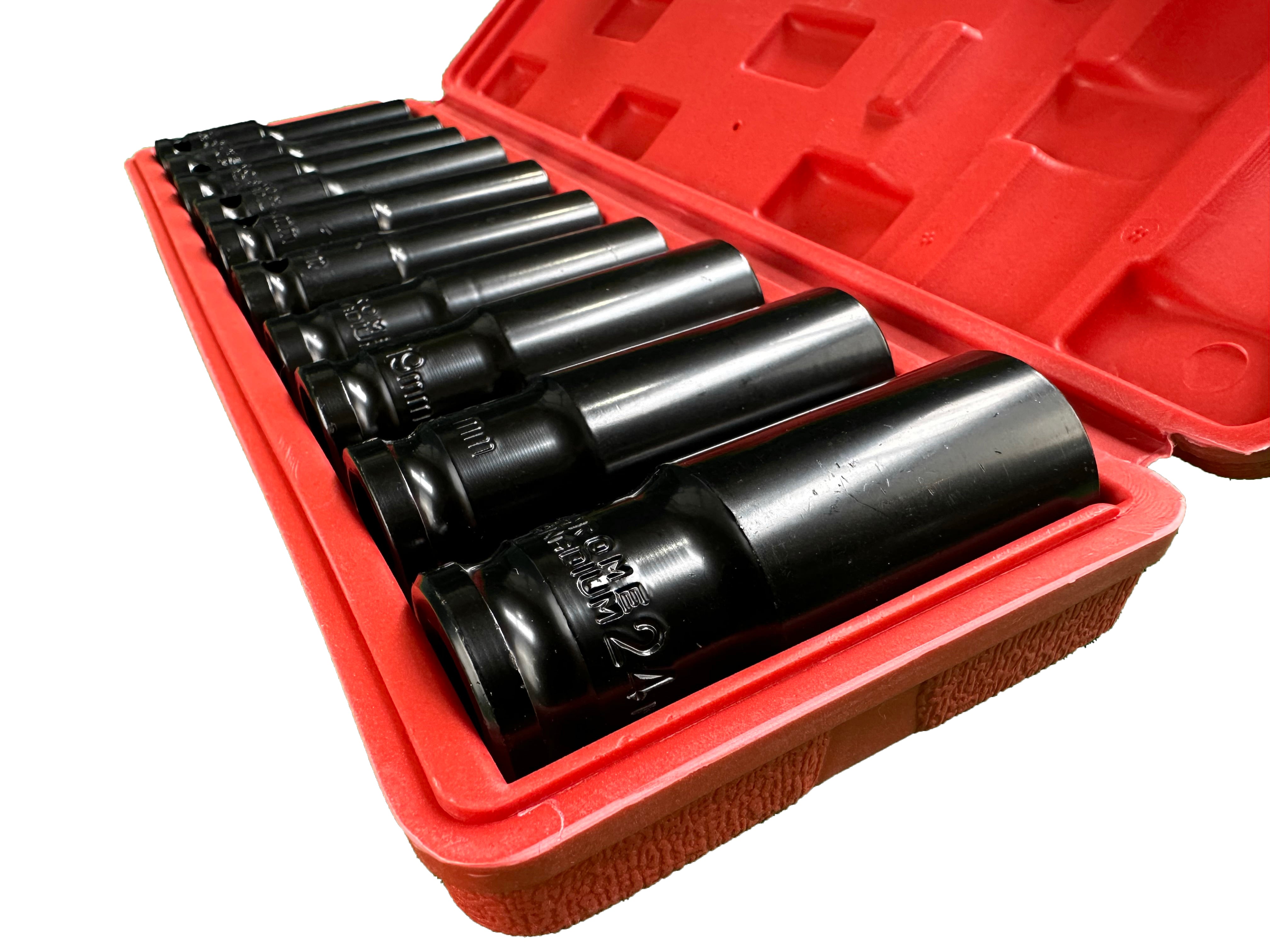 Set tubulare 1/2 lungi negre 8-24 mm 10 piese GEBO TOOLS