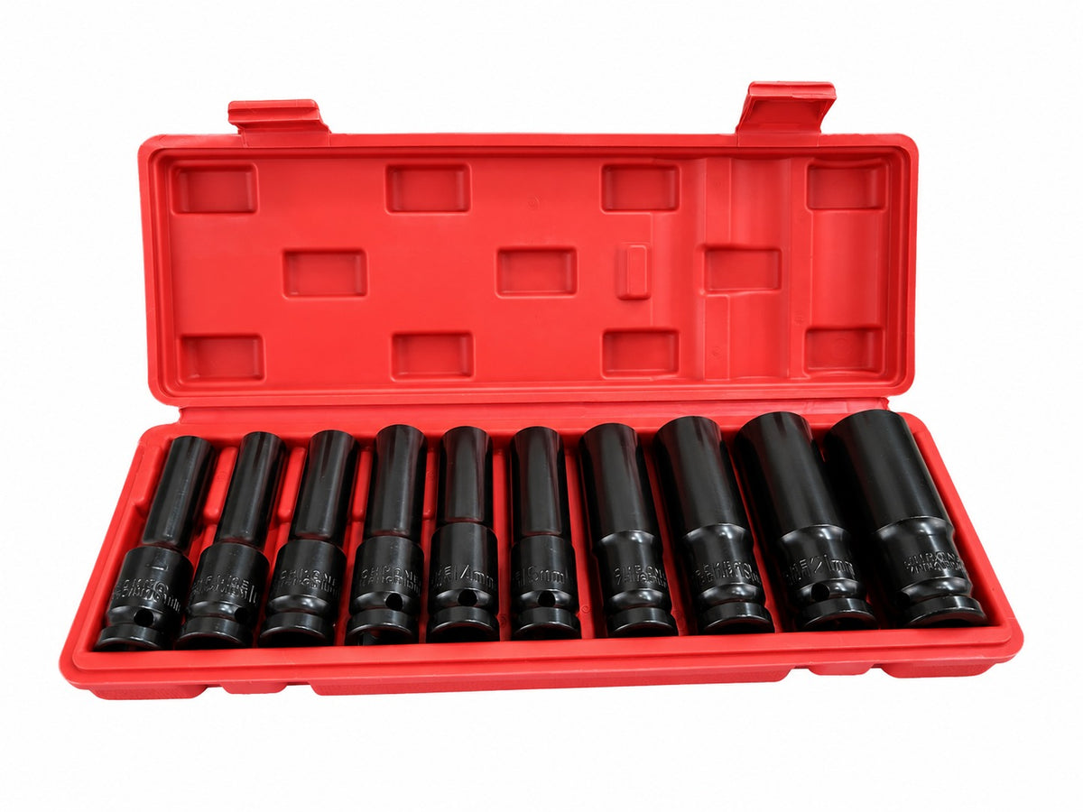 Set tubulare 1/2 lungi negre 8-24 mm 10 piese GEBO TOOLS