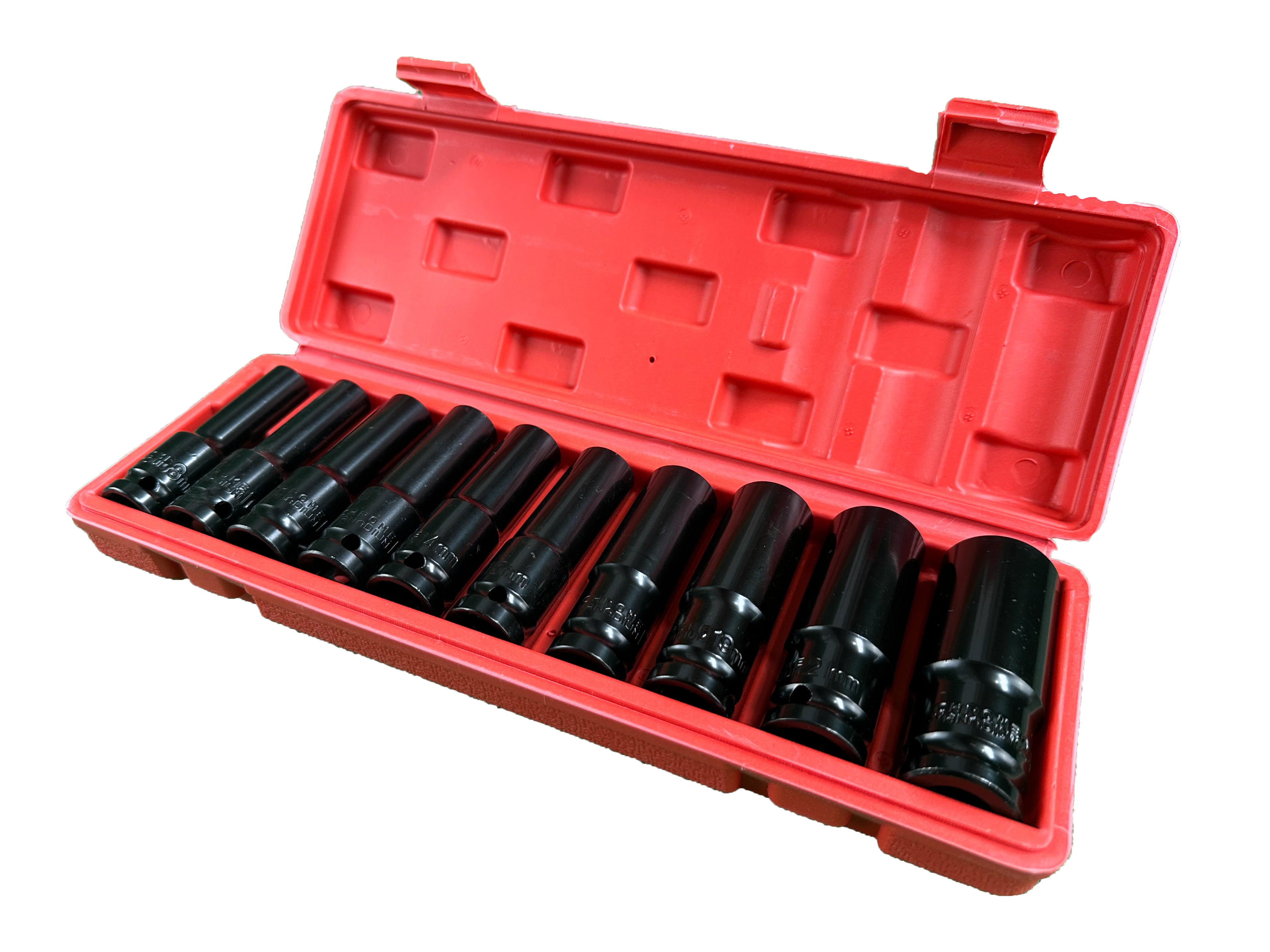 Set tubulare 1/2 lungi negre 8-24 mm 10 piese GEBO TOOLS