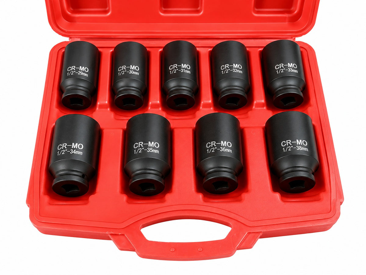 Set tubulare de impact 1/2 pentru planetare 9 piese 29-38mm psa VAG BMW GEBO TOOLS