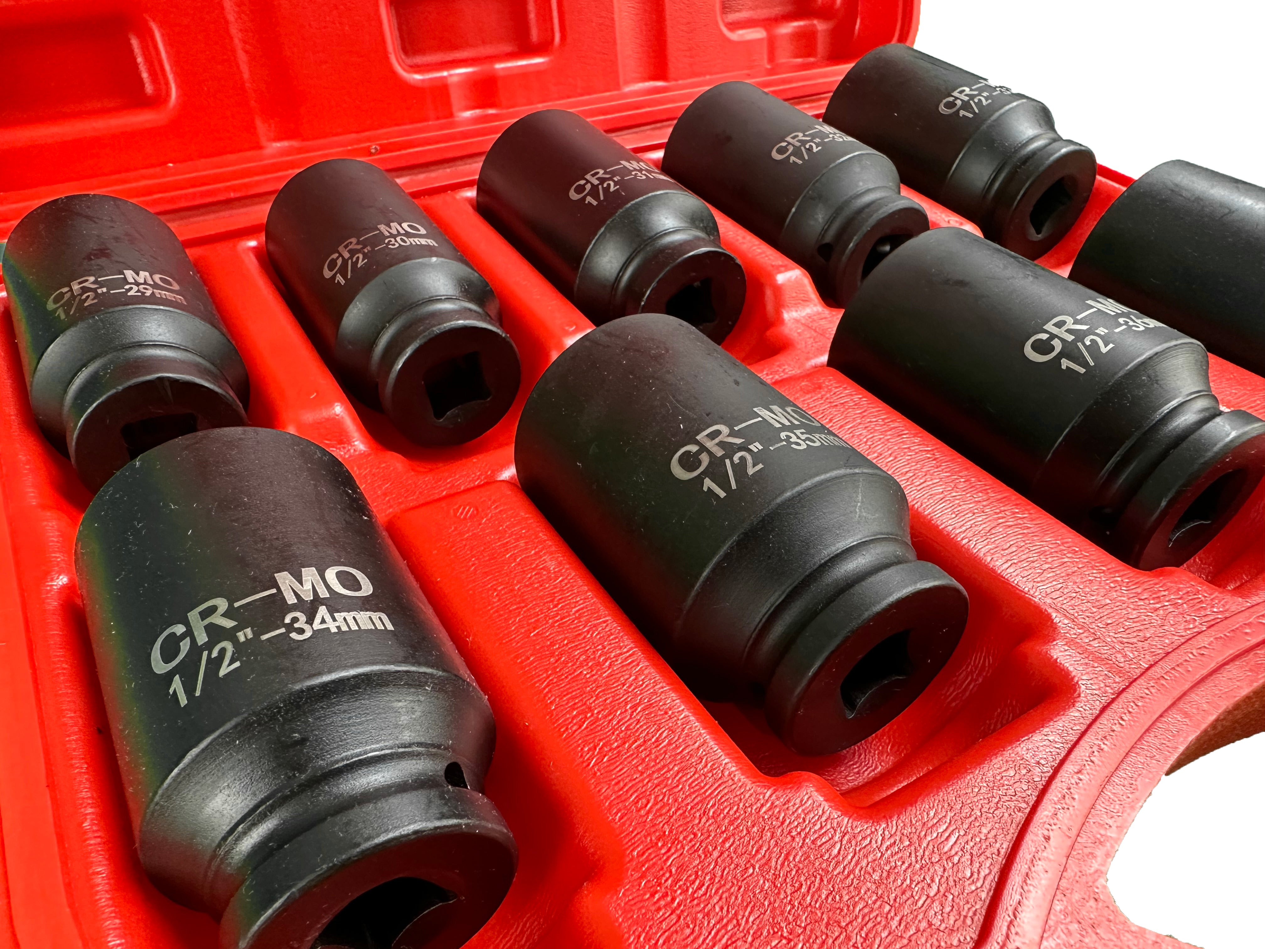 Set tubulare de impact 1/2 pentru planetare 9 piese 29-38mm psa VAG BMW GEBO TOOLS