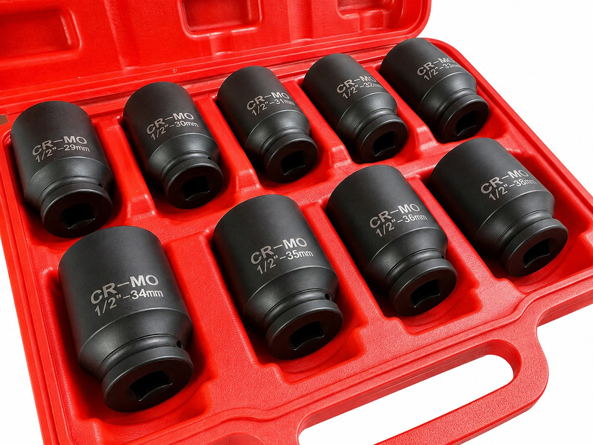 Set tubulare de impact 1/2 pentru planetare 9 piese 29-38mm psa VAG BMW GEBO TOOLS
