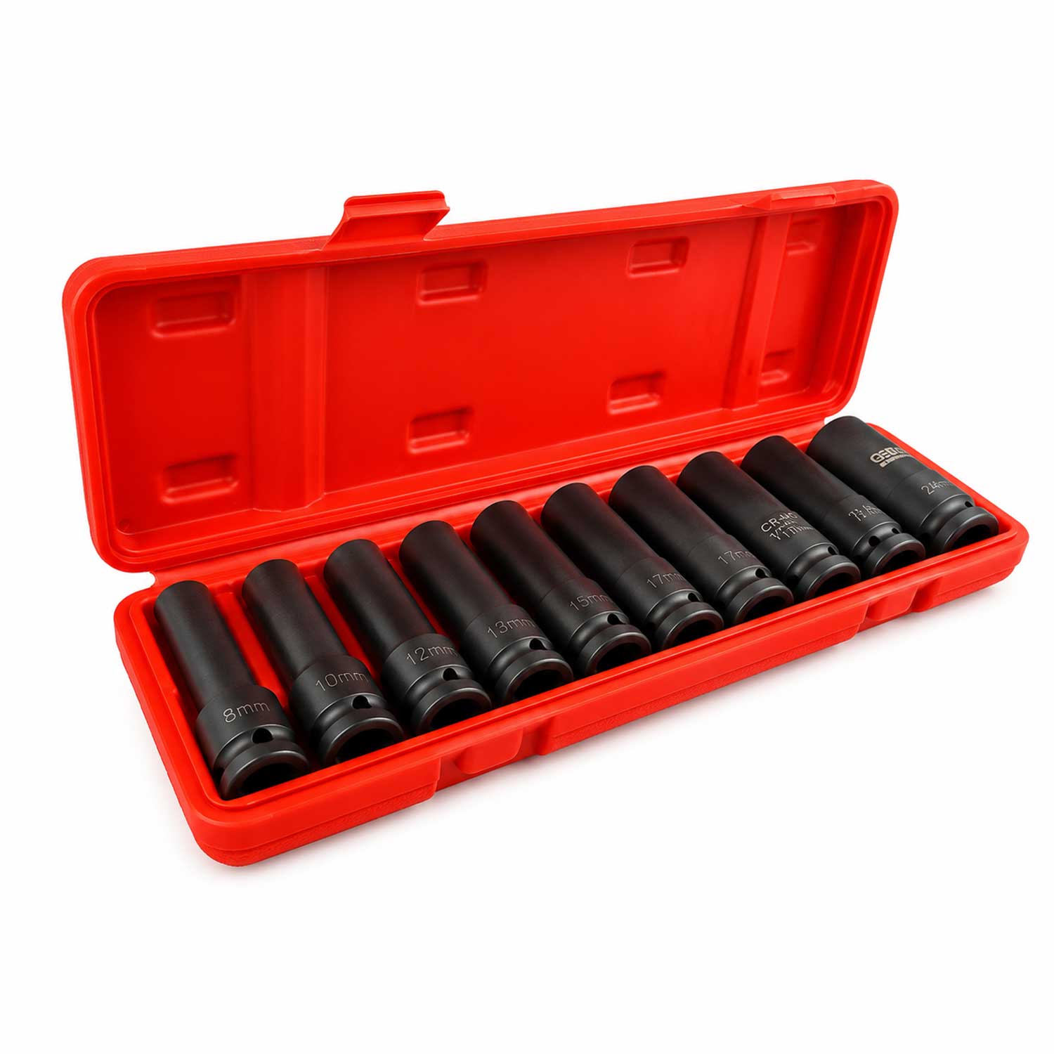 Set tubulare de impact hexagonale 1/2" 8-24 mm 10 piese Gebo Tools