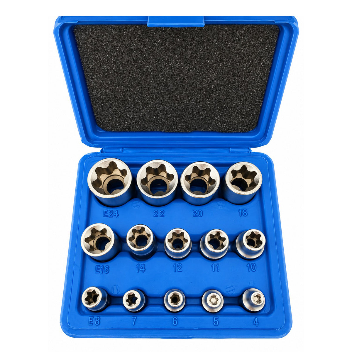 Set tubulare profil e e4-e24 1/4 3/8 1/2 14 piese