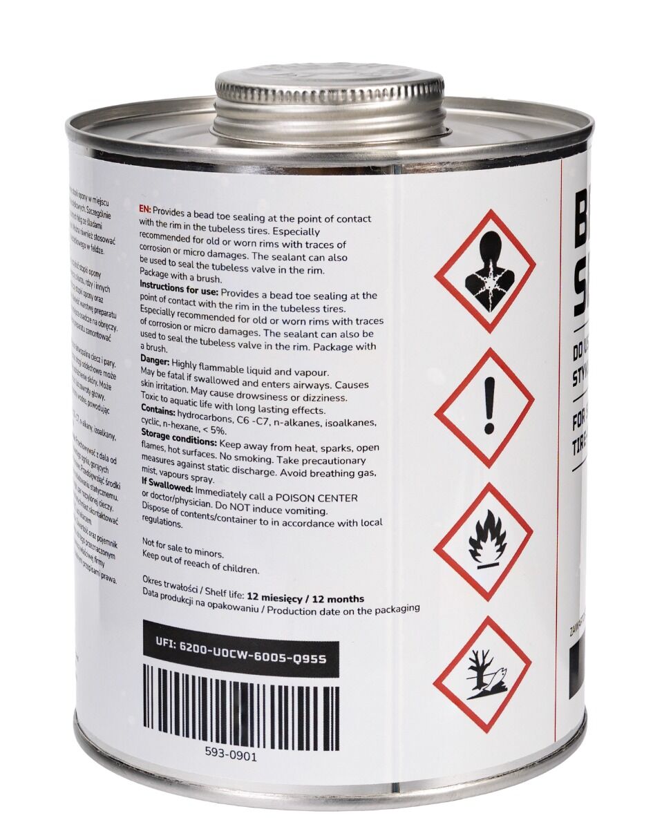 Solutie de etansare anvelopa bead sealer cu pensula, 1l - INVENTO
