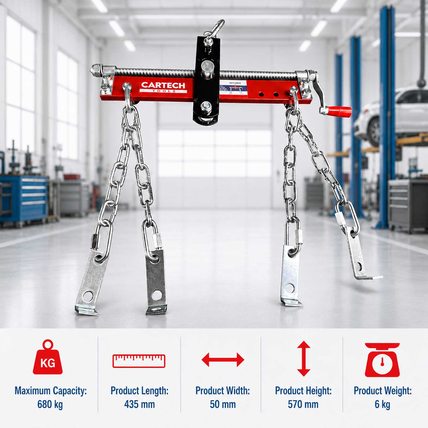 Suport echilibrat motor 680 kg GEBO TOOLS