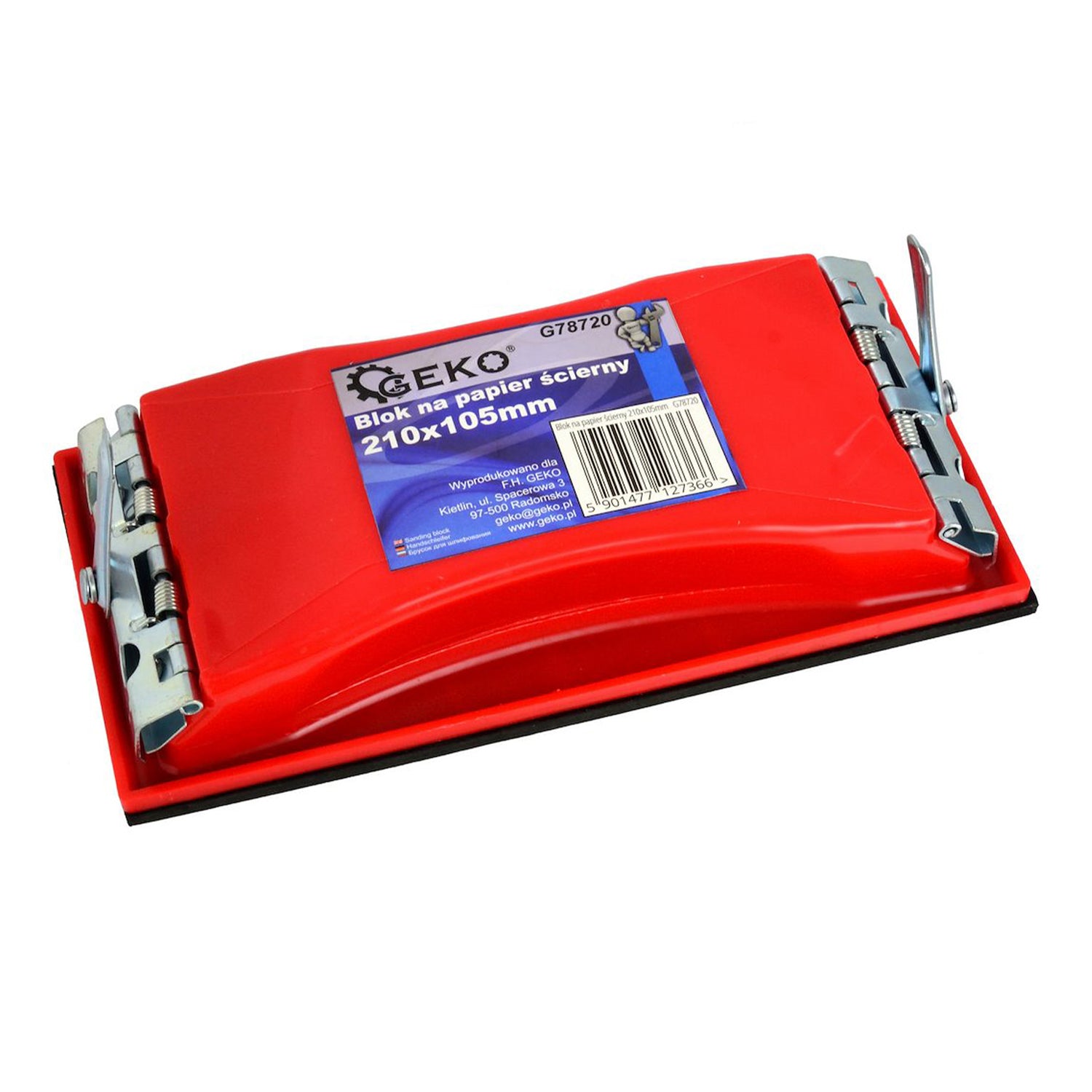 Suport pentru hartie abraziva 210 x 105mm, cu cleme, baza antialunecare - GEKO