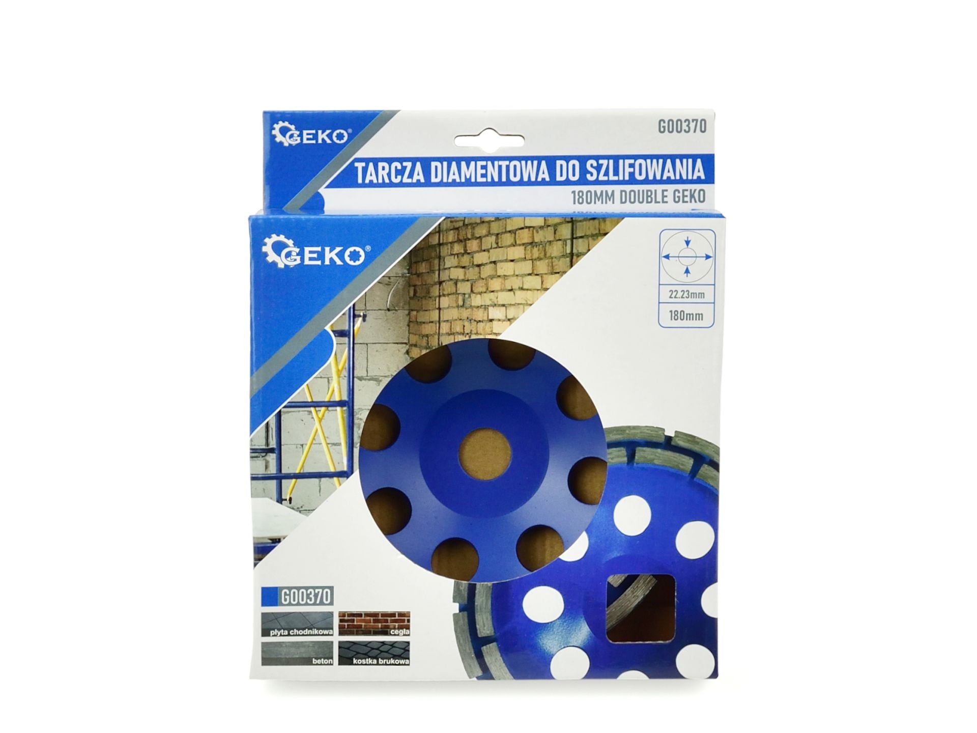 DISC DIAMANT DUBLU SEGMENTAT PENTRU SLEFUIT 180MM GEKO