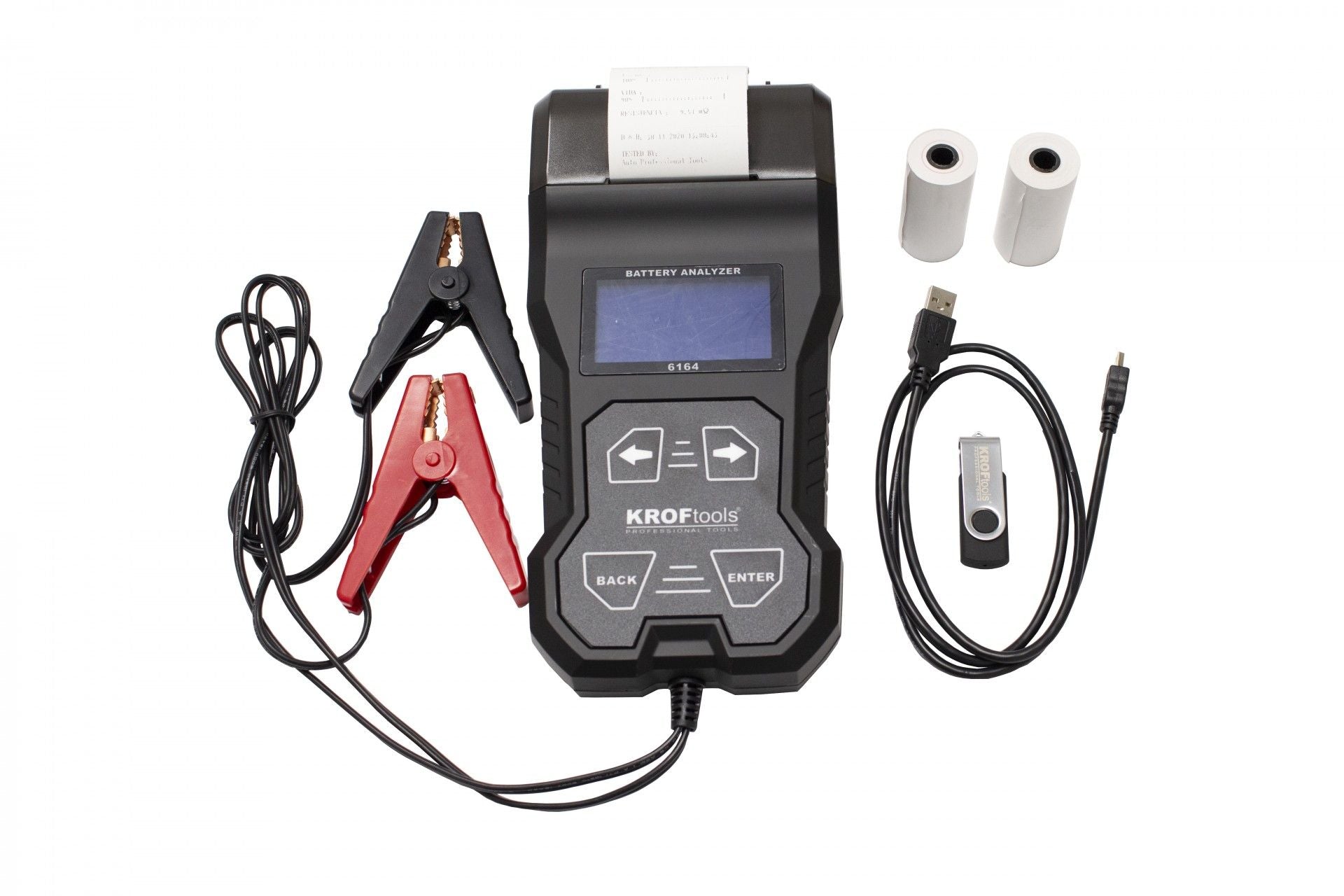 Tester baterie acumulatori auto cu imprimanta 6-12V 12-24V KROFTOOLS