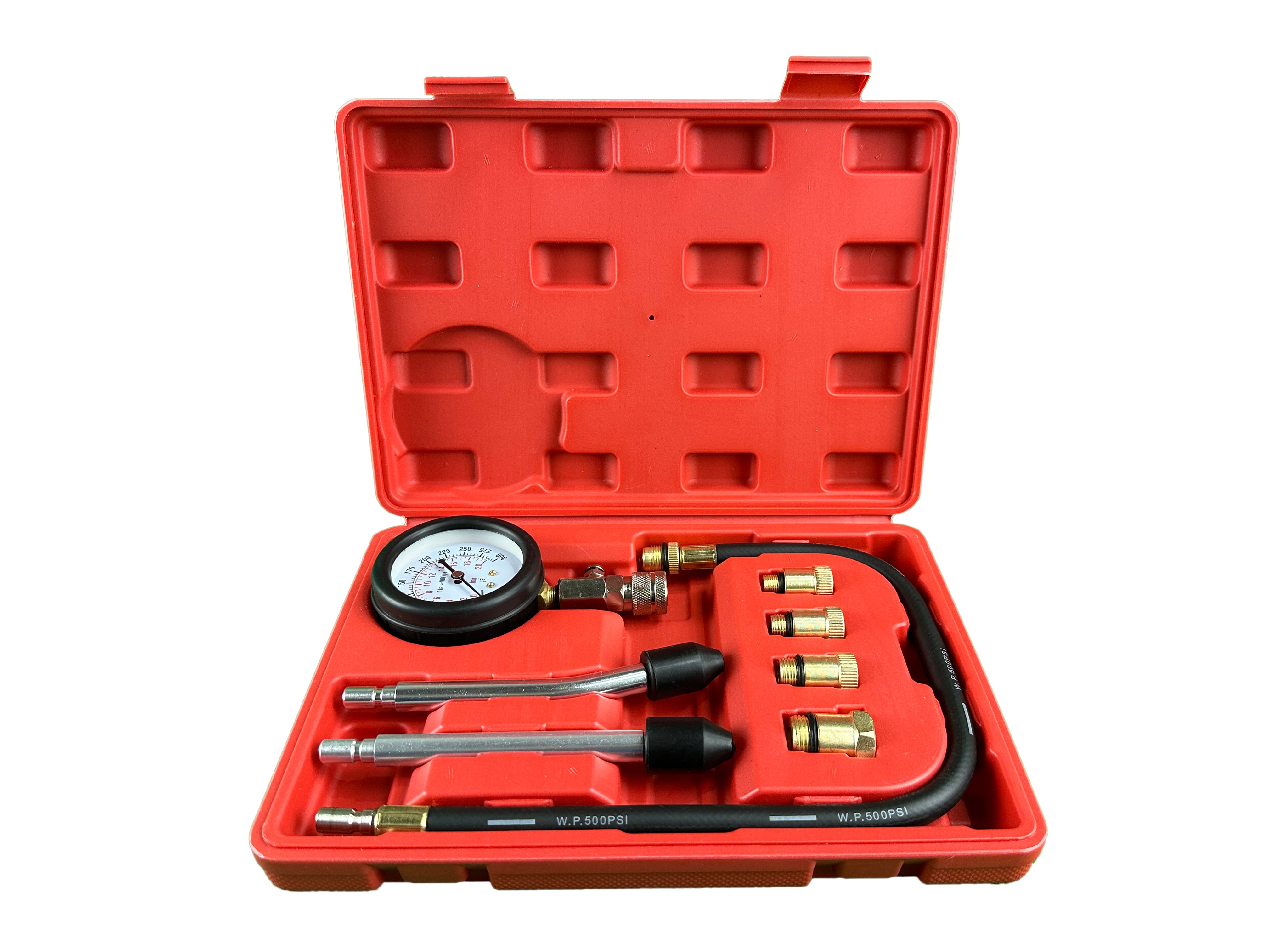 Tester compresmetru compresie motoare benzina 8 piese GEBO TOOLS