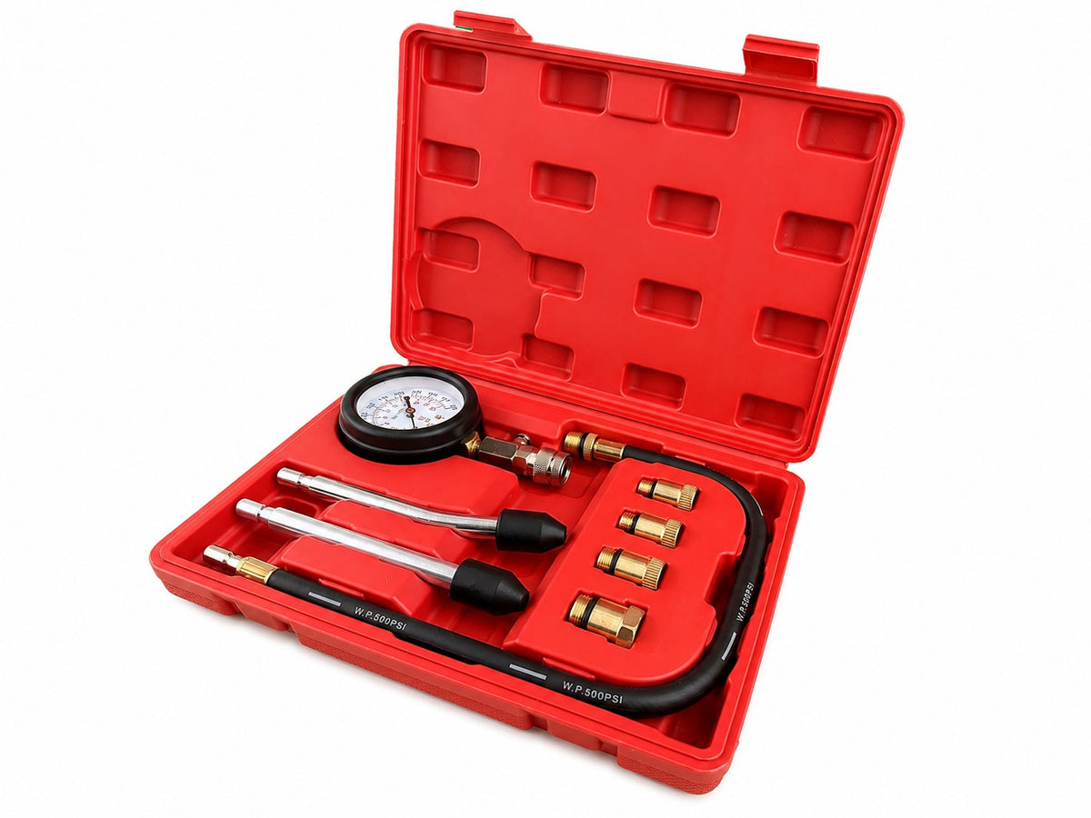 Tester compresmetru compresie motoare benzina 8 piese GEBO TOOLS