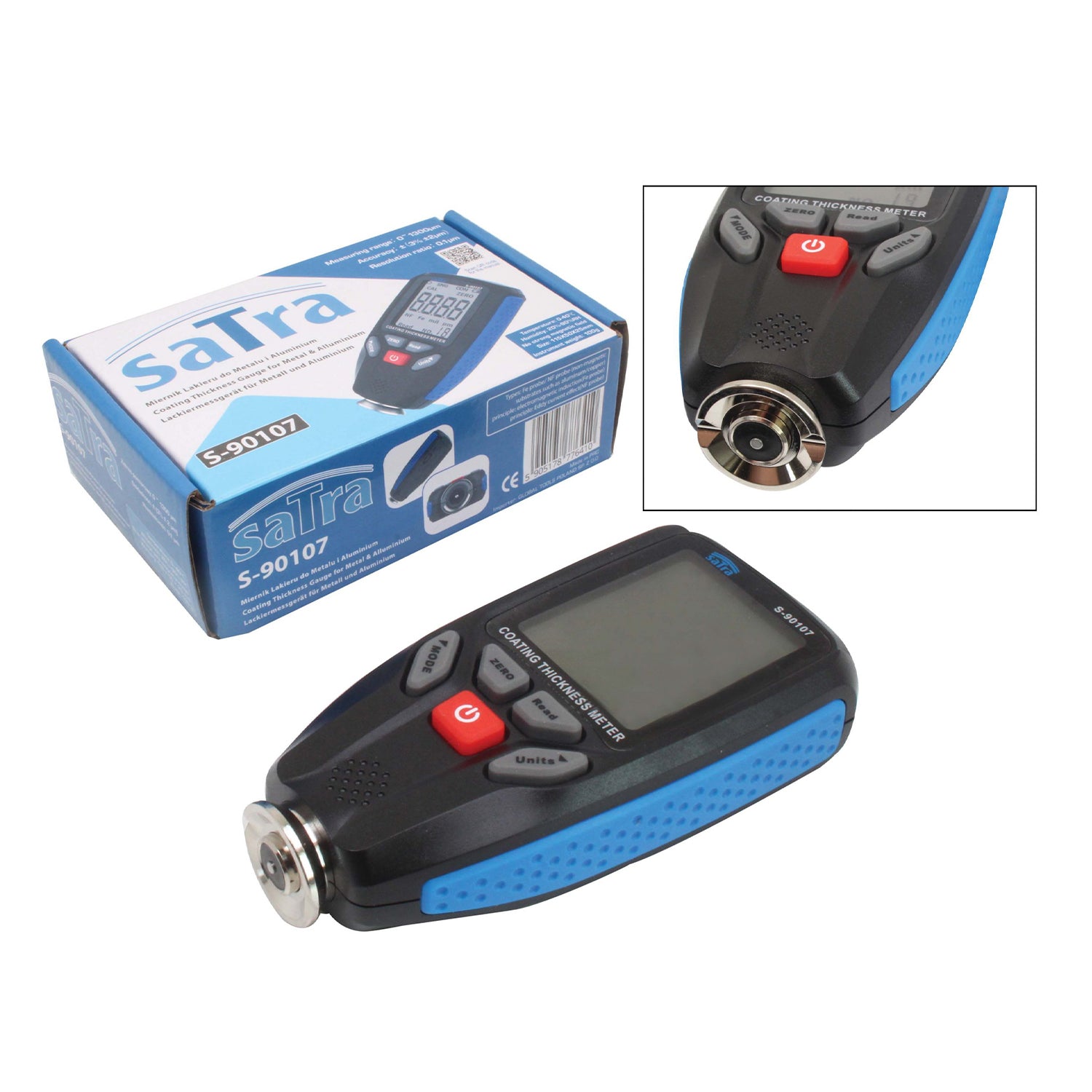 Tester pentru masurat grosime strat de lac si vopsea auto cu afisaj LCD