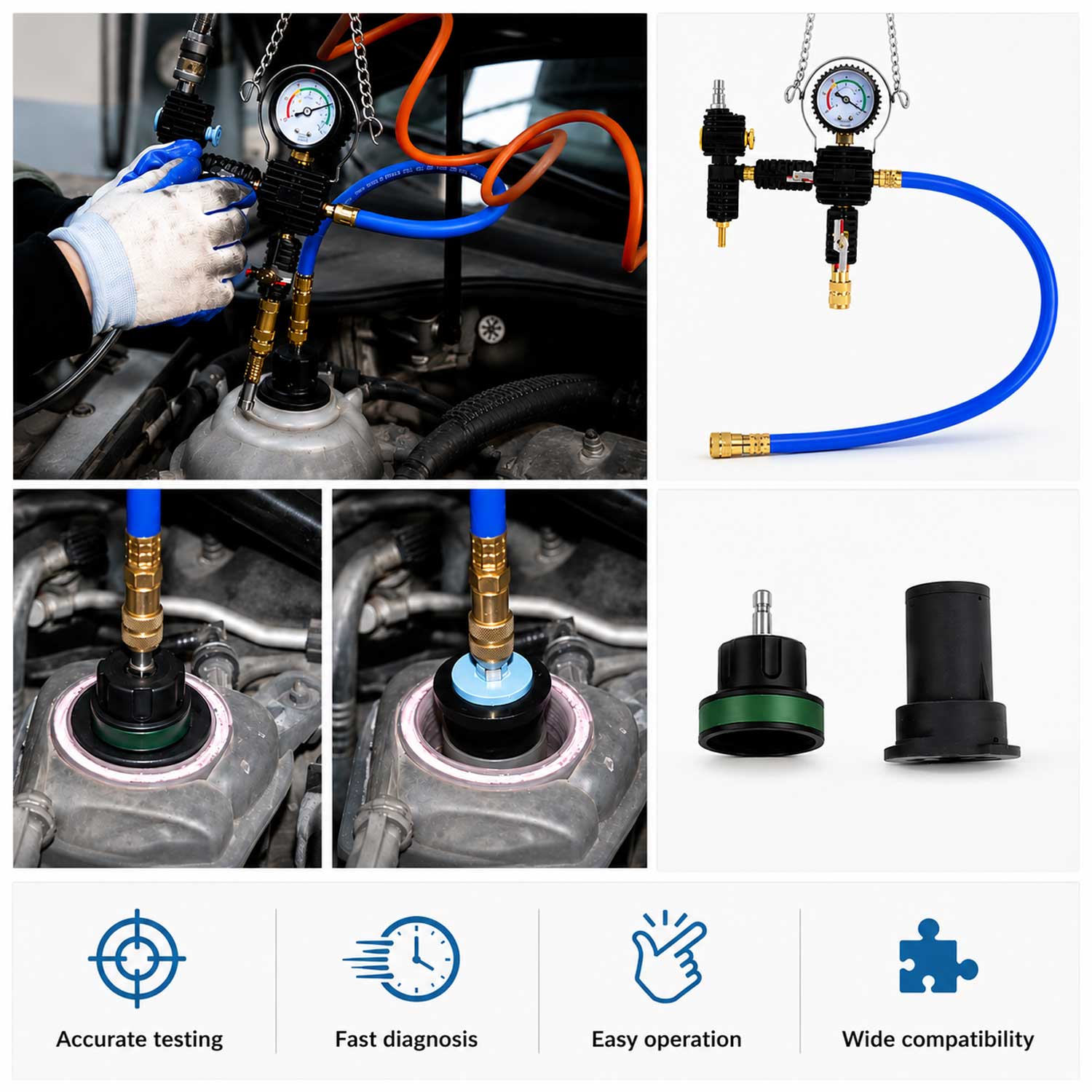 Tester verificare sistemul de racire 28 piese GEBO TOOLS