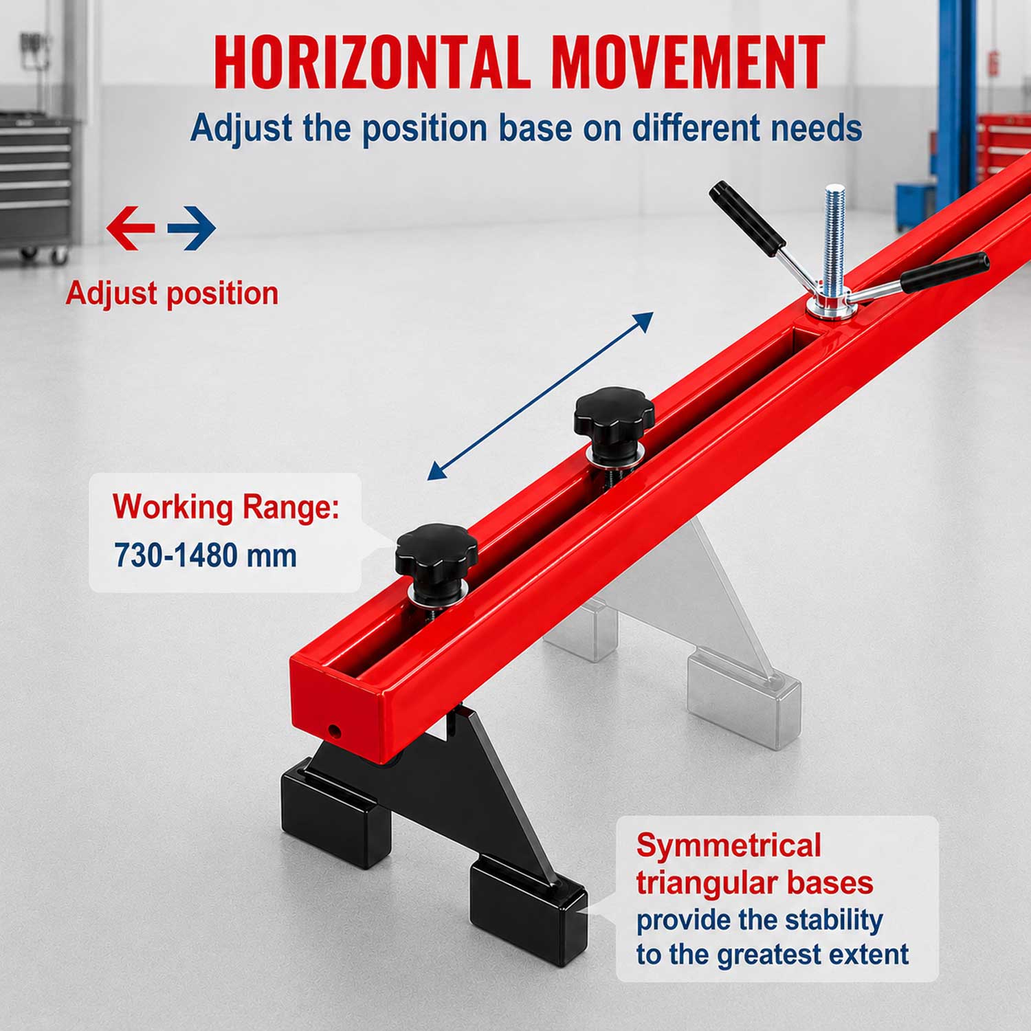 Traversa suport manual pentru sustinere motor, 500 kg GEBO TOOLS