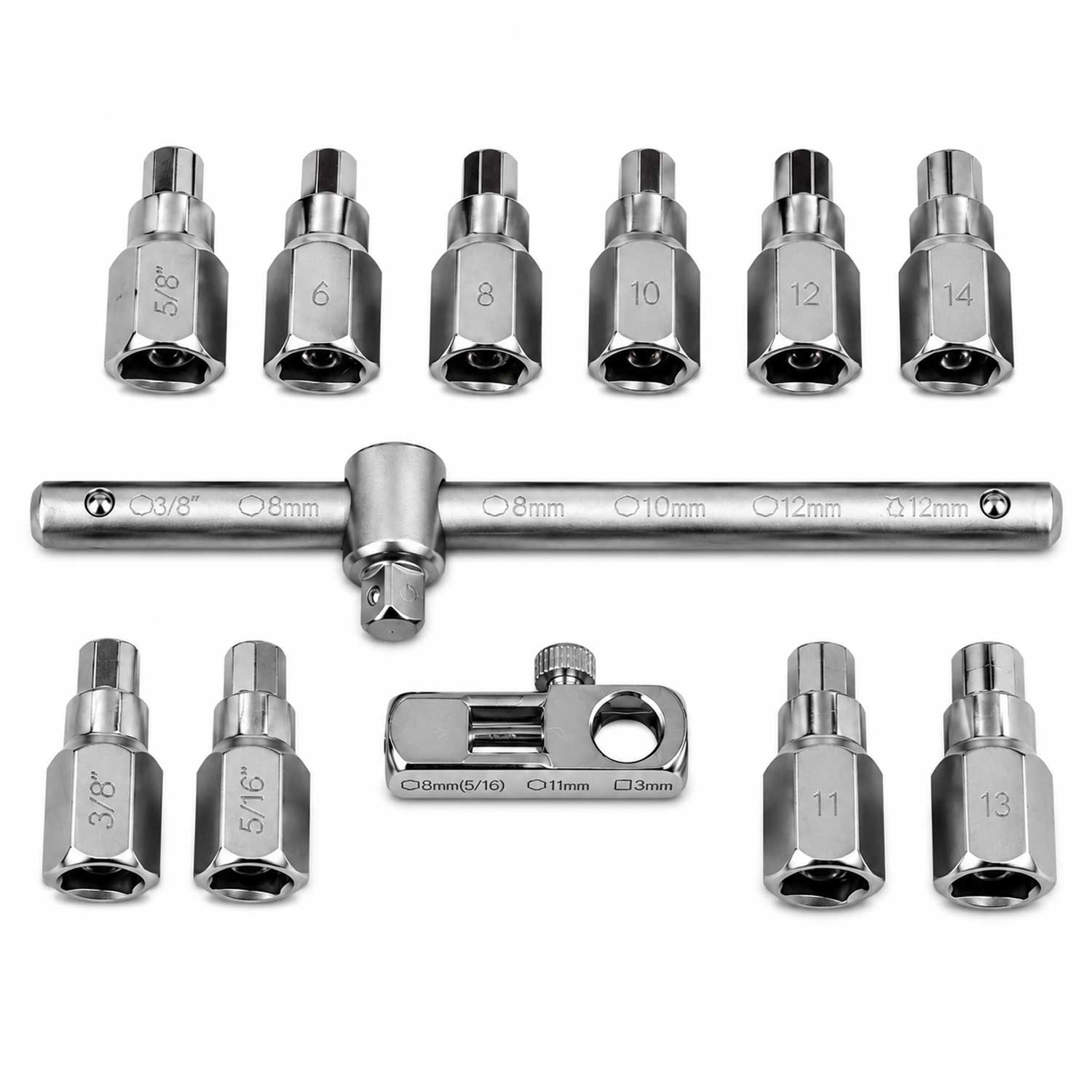 Trusa chei buson baie ulei 12 piese GEBO TOOLS