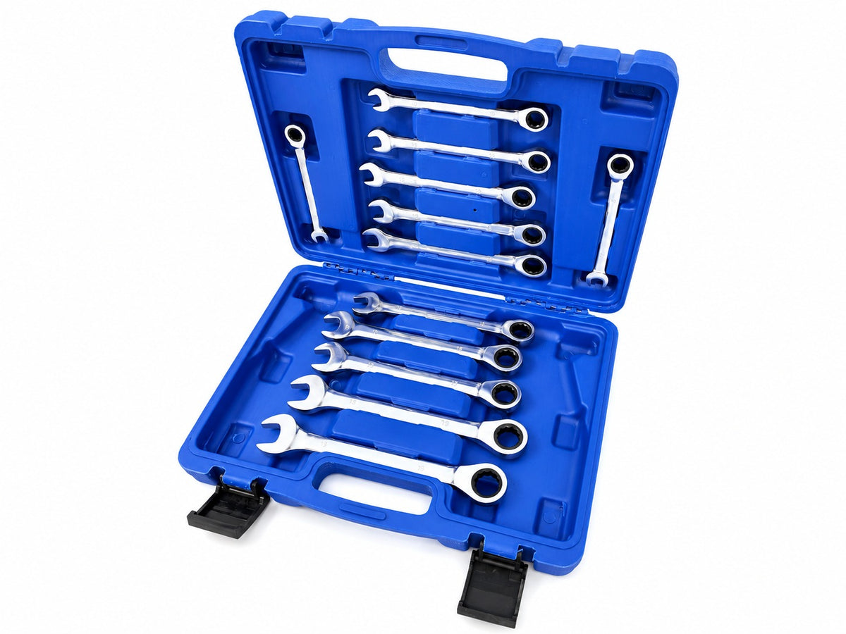 Trusa chei combinate cu clichet 8-19mm 12 piese GEBO TOOLS