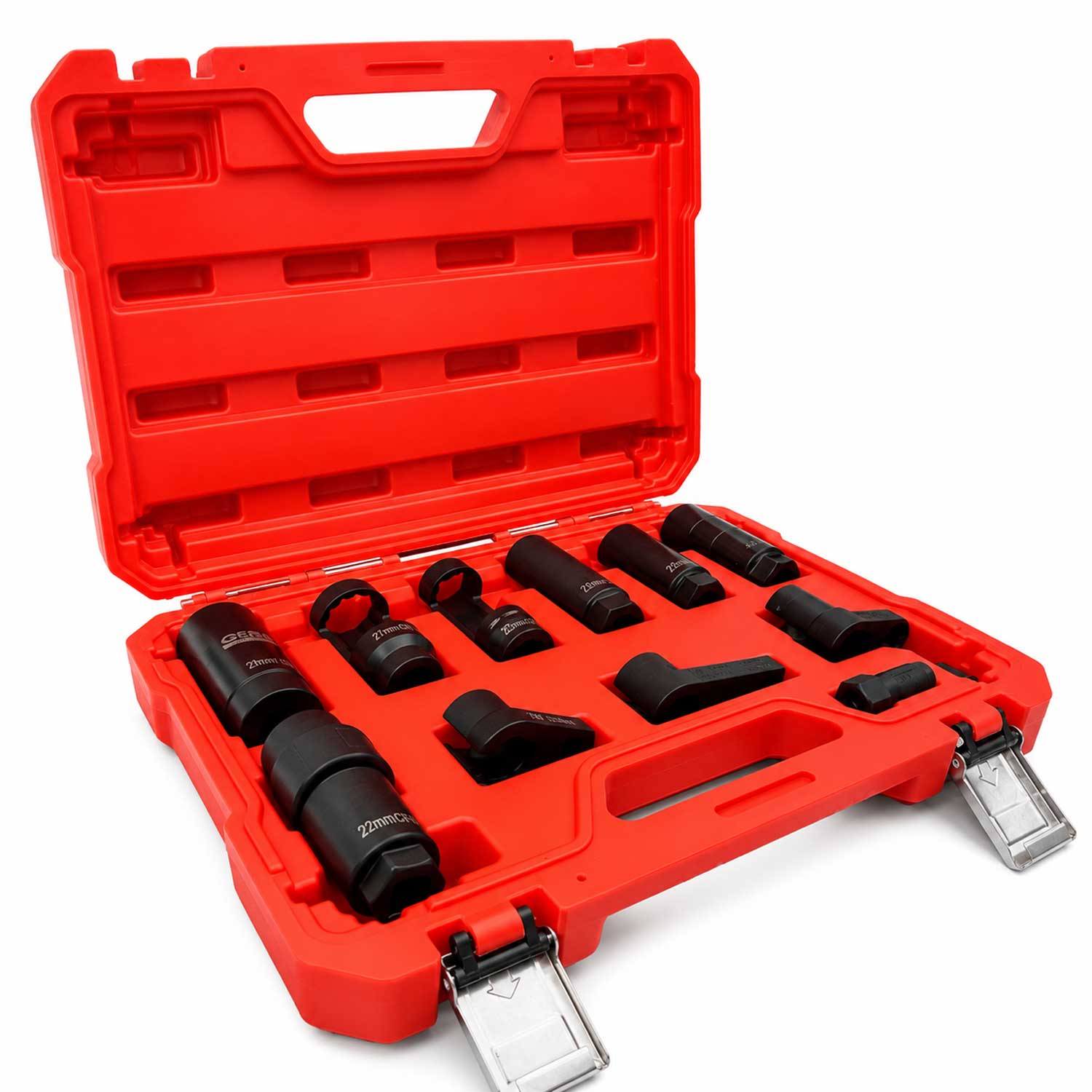 Trusa chei tubulare special decupate de impact pentru senzori sonda lamda si injectoare 11 piese GEBO TOOLS