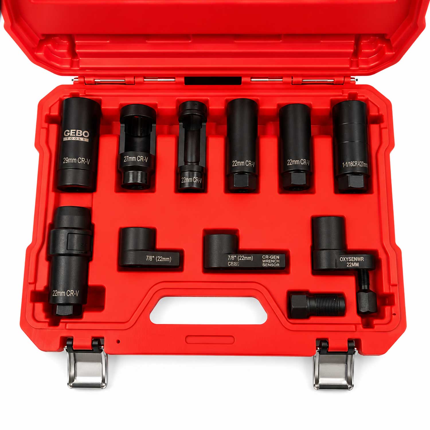 Trusa chei tubulare special decupate de impact pentru senzori sonda lamda si injectoare 11 piese GEBO TOOLS