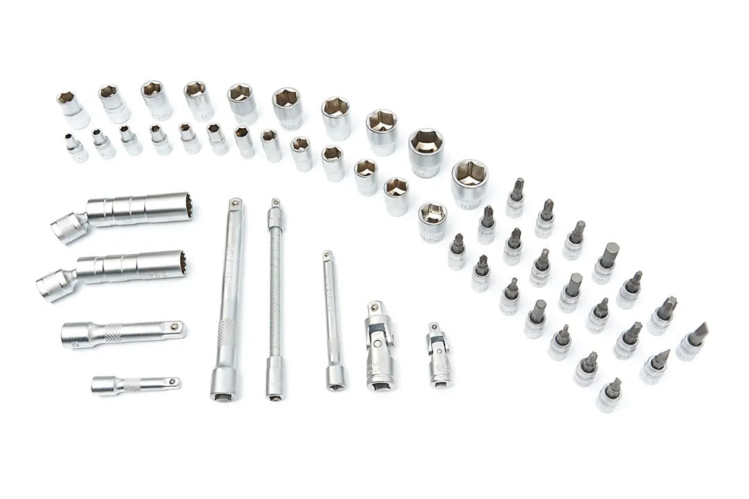 Trusa cheie dinamometrica 1/4'' si 3/8'' de precizie 1-5NM, 10-60NM 55 piese HBM