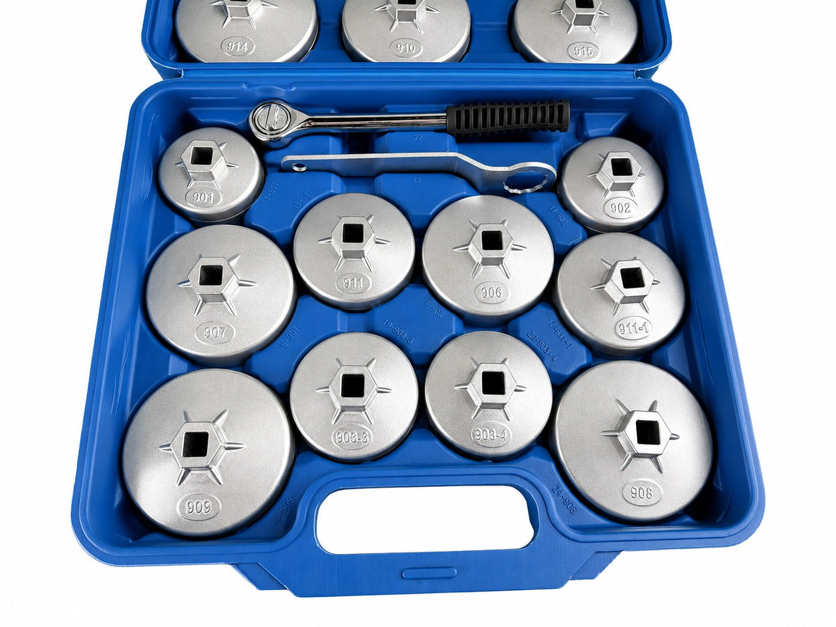 Trusa cu chei capace din aluminiu pentru filtre de ulei 23 piese GEBO TOOLS