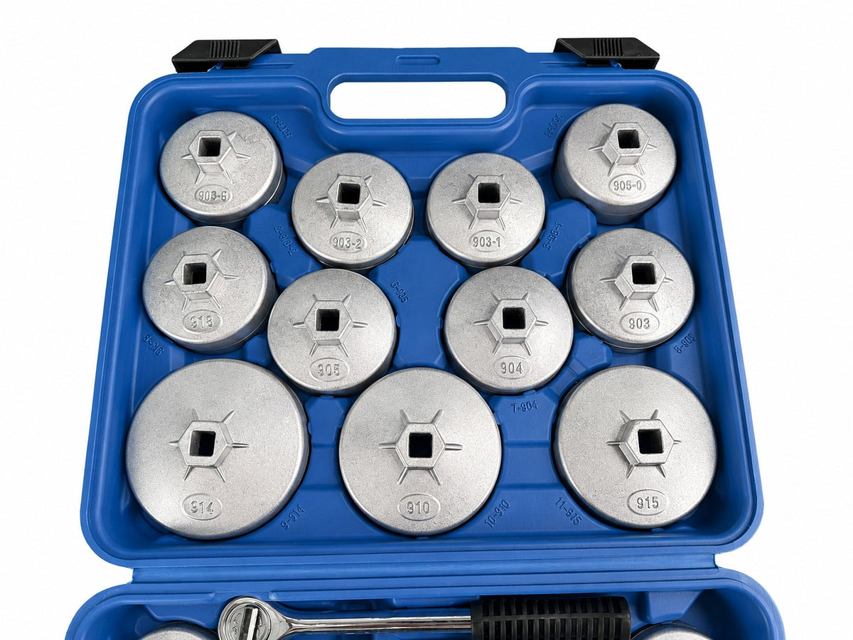 Trusa cu chei capace din aluminiu pentru filtre de ulei 23 piese GEBO TOOLS