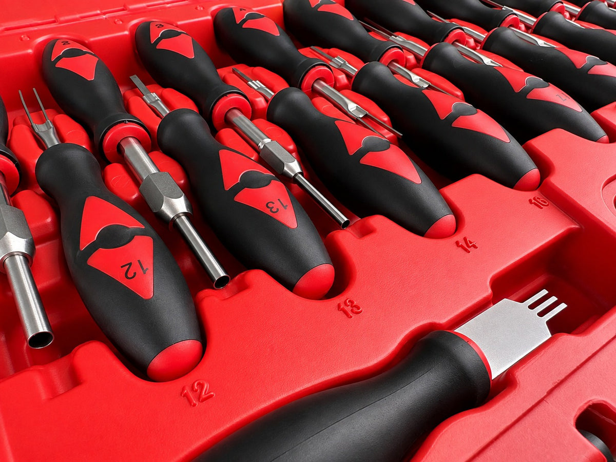 Trusa demontat pini terminale din prize si cuple electrice 23 piese GEBO TOOLS