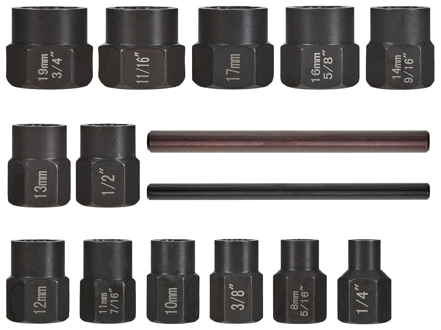 Trusa extractoare pentru suruburi uzate rupte 6-19mm 15 piese GEKO
