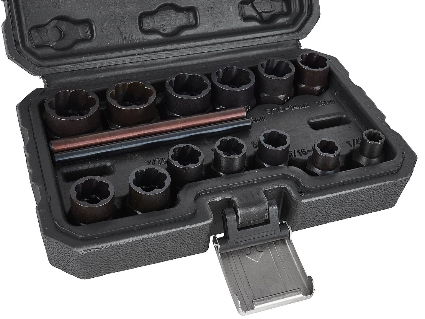 Trusa extractoare pentru suruburi uzate rupte 6-19mm 15 piese GEKO