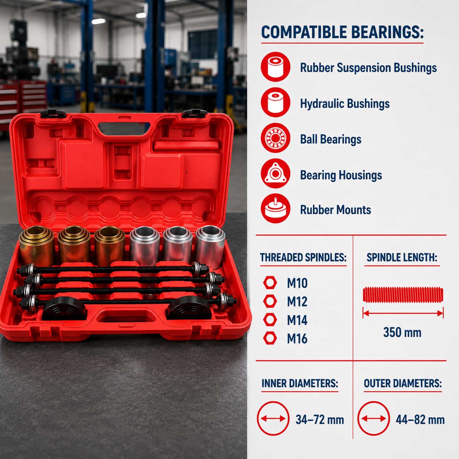 Trusa extractor rulmenti bucsi 27 piese GEBO TOOLS
