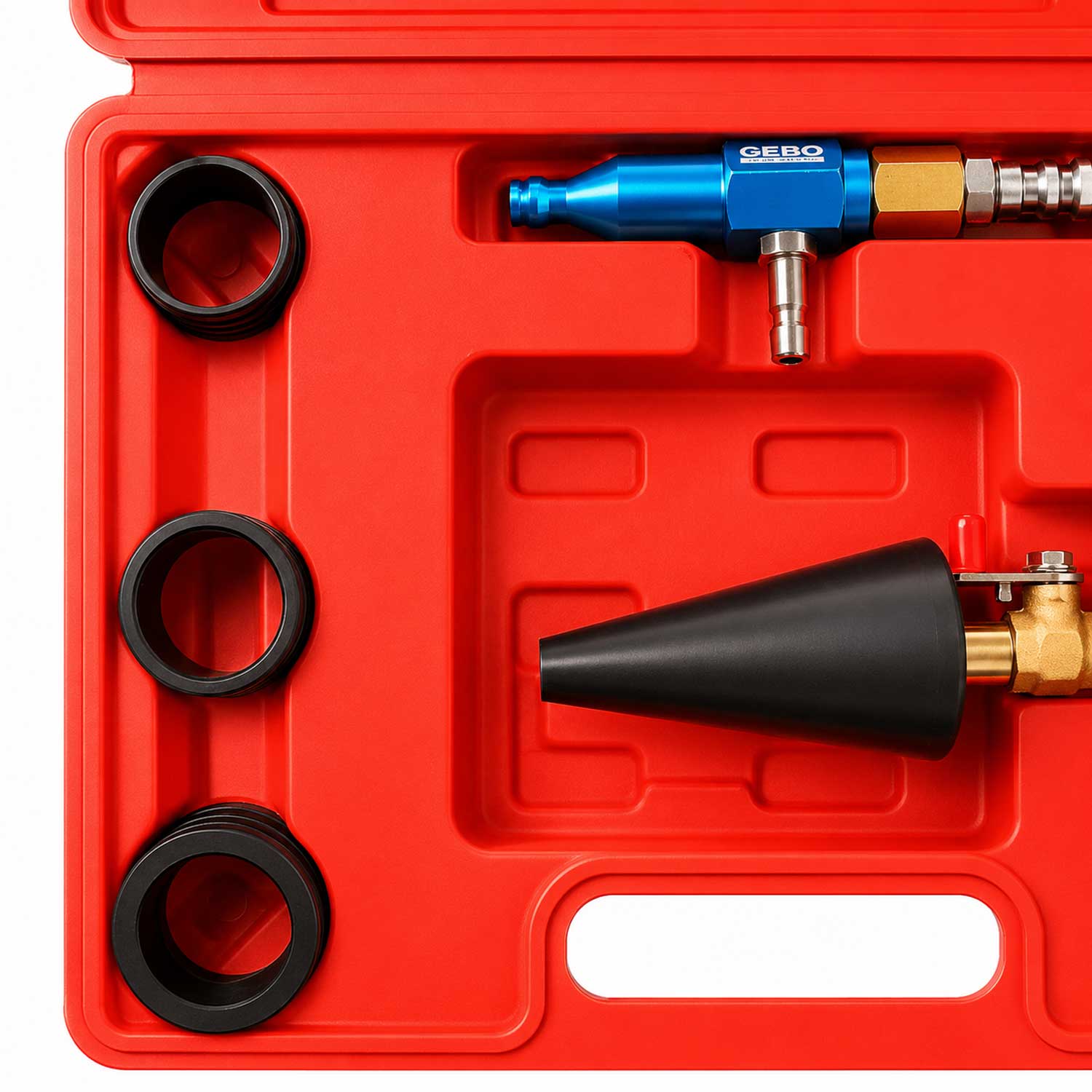 Trusa pentru umplerea si testarea pierderilor sistemului de racire auto GEBO TOOLS