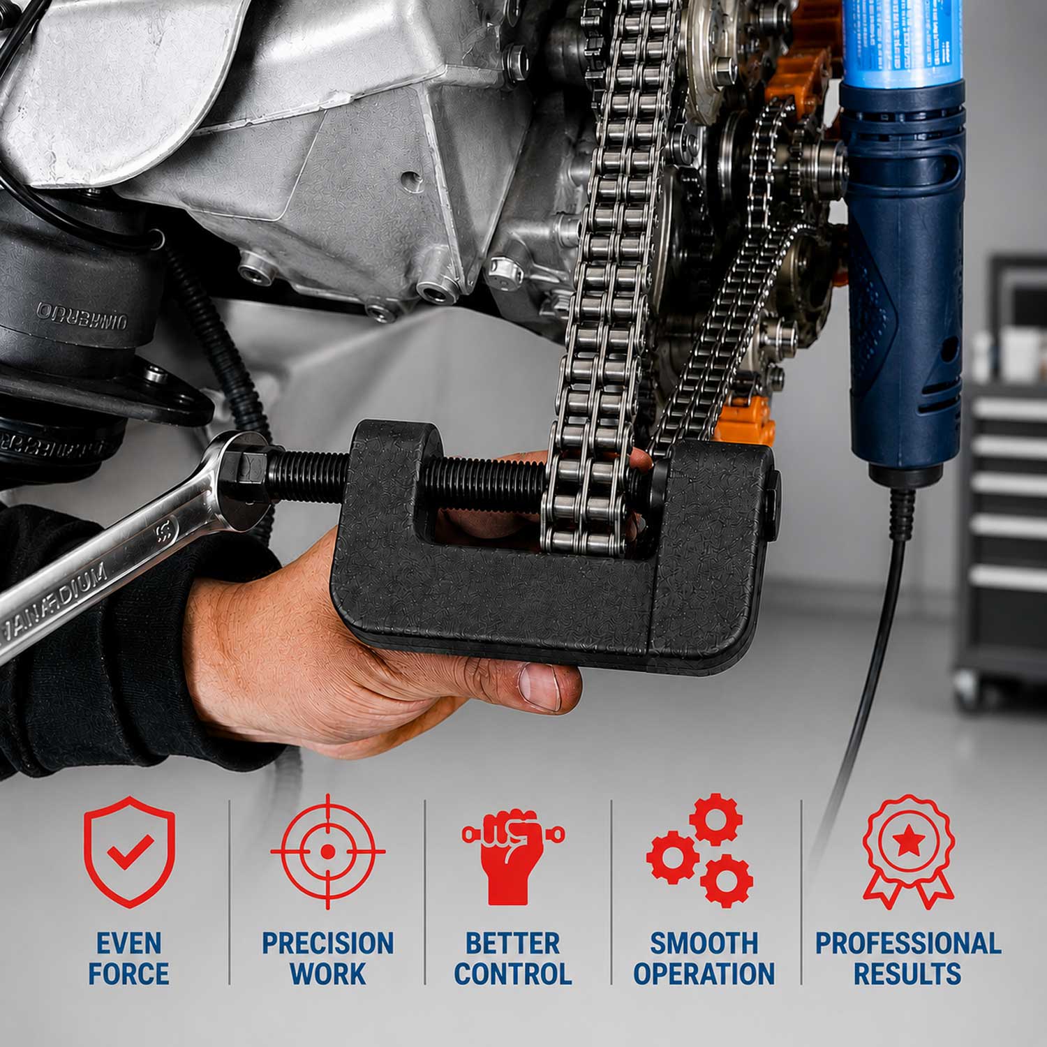 Trusa presa de nituit lanturi de distributie si transmisie GEBO TOOLS
