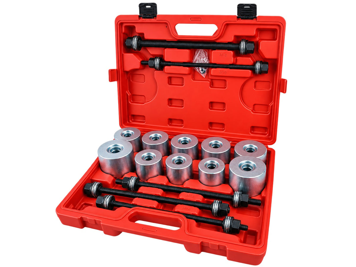 Trusa prese extras si montat bucsi si rulmenti suspensie, SILENT BLOCK 34-90mm 27 piese GEBO TOOLS